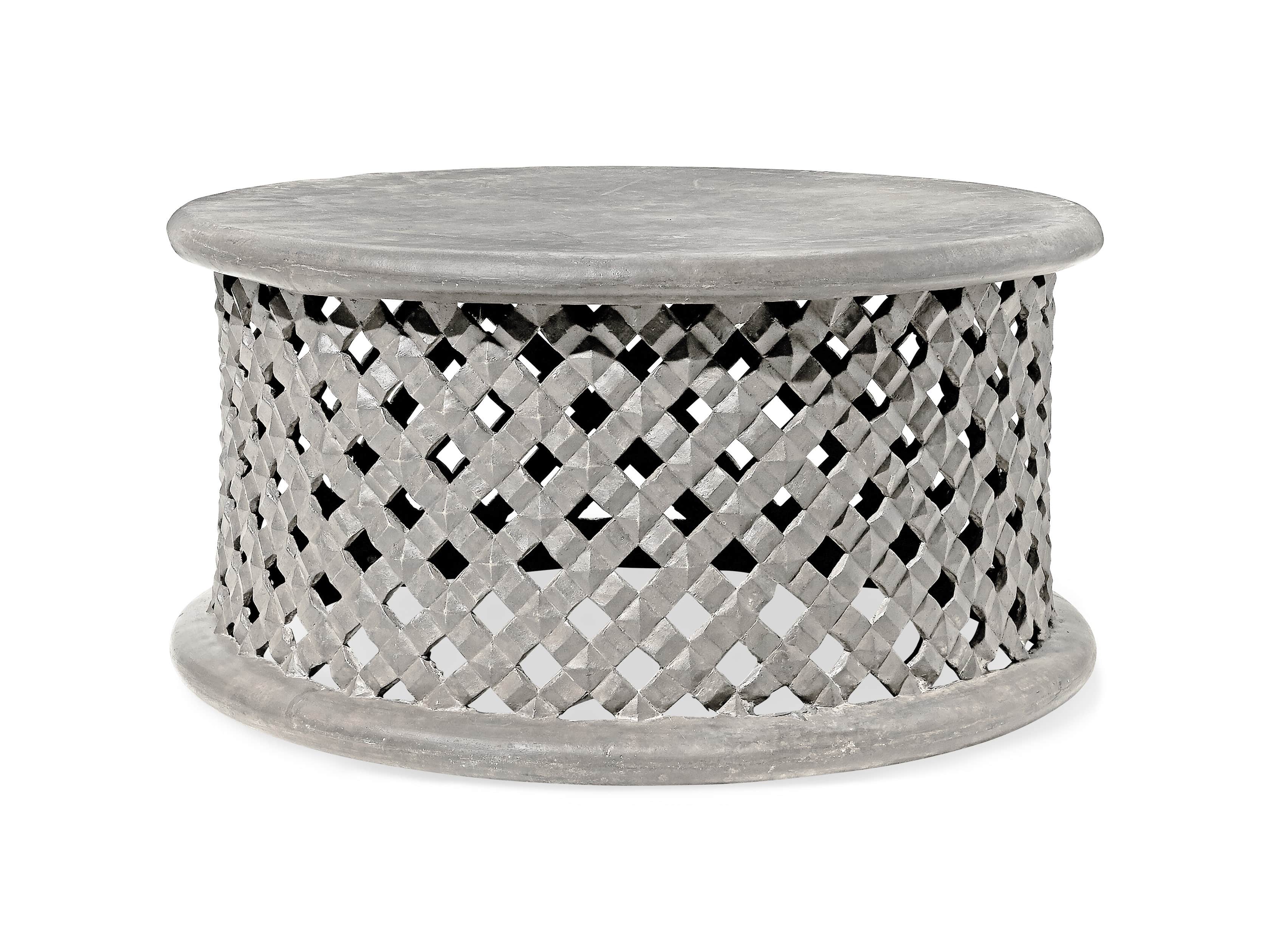 Naples Outdoor 36" Coffee Table in Grey Fossil, slide 2 of 3