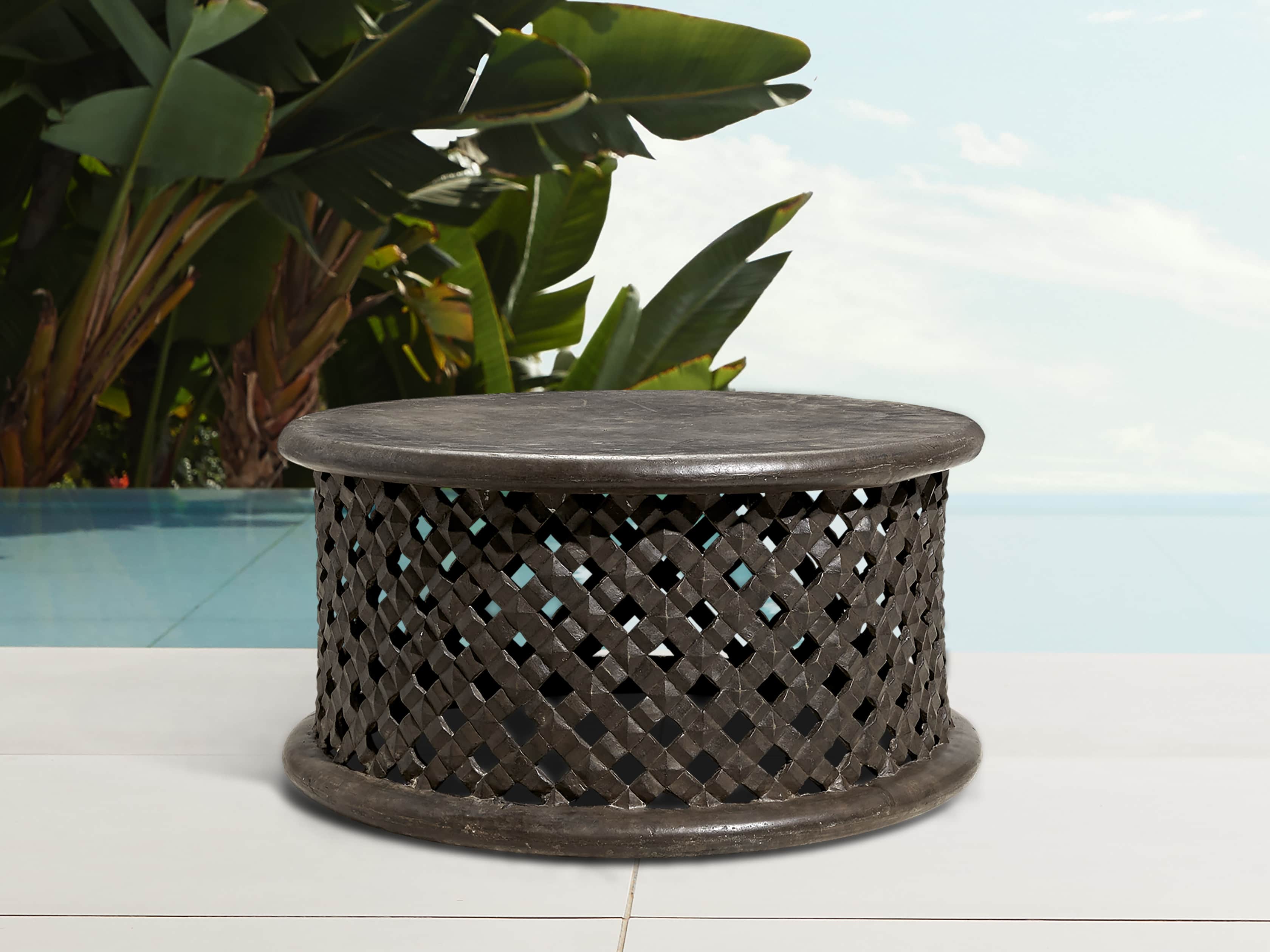 Naples Outdoor 36" Coffee Table in Fossil