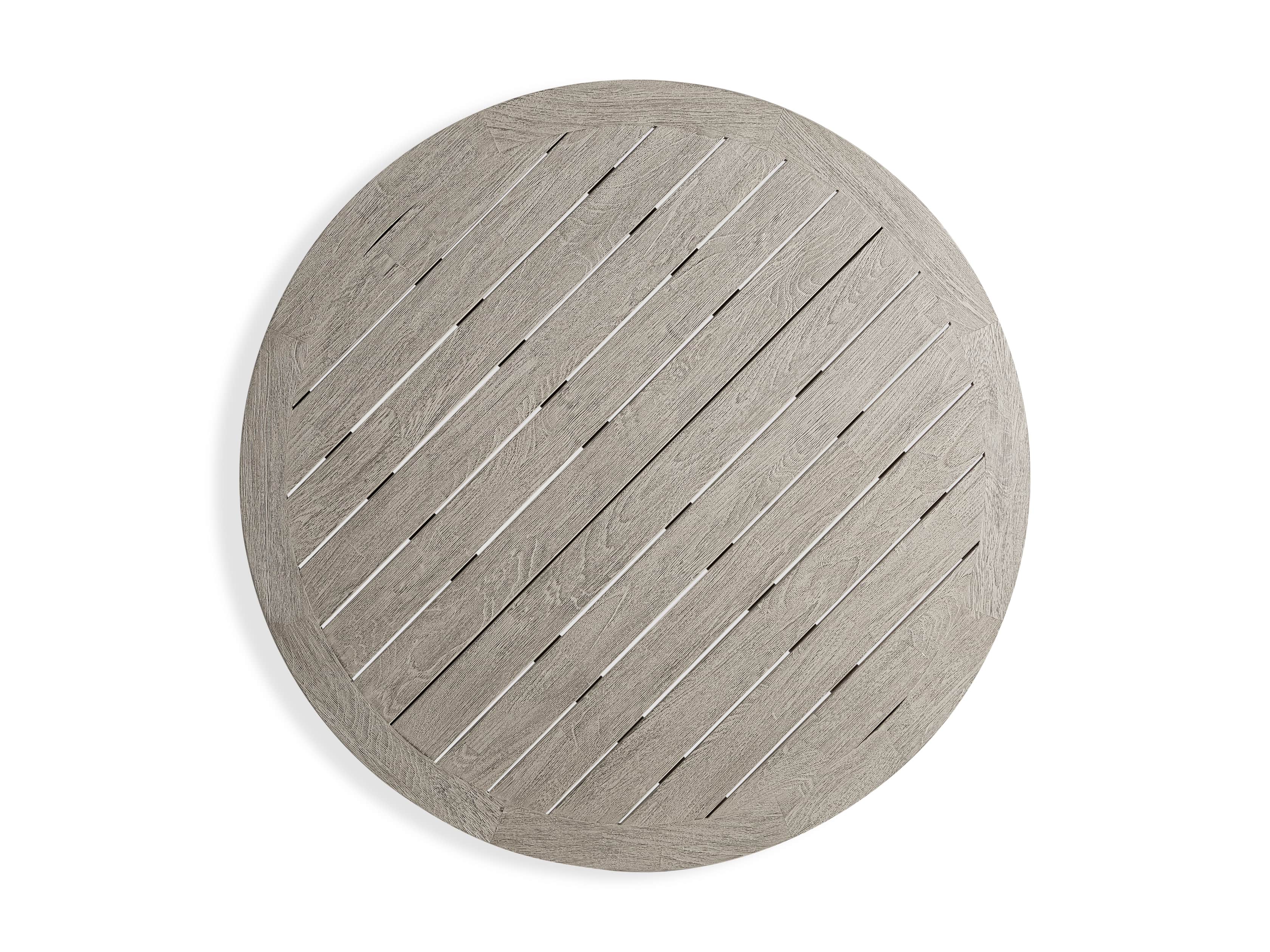 Palmer Outdoor Round Nesting Coffee Table in Driftwood Grey, slide 6 of 9