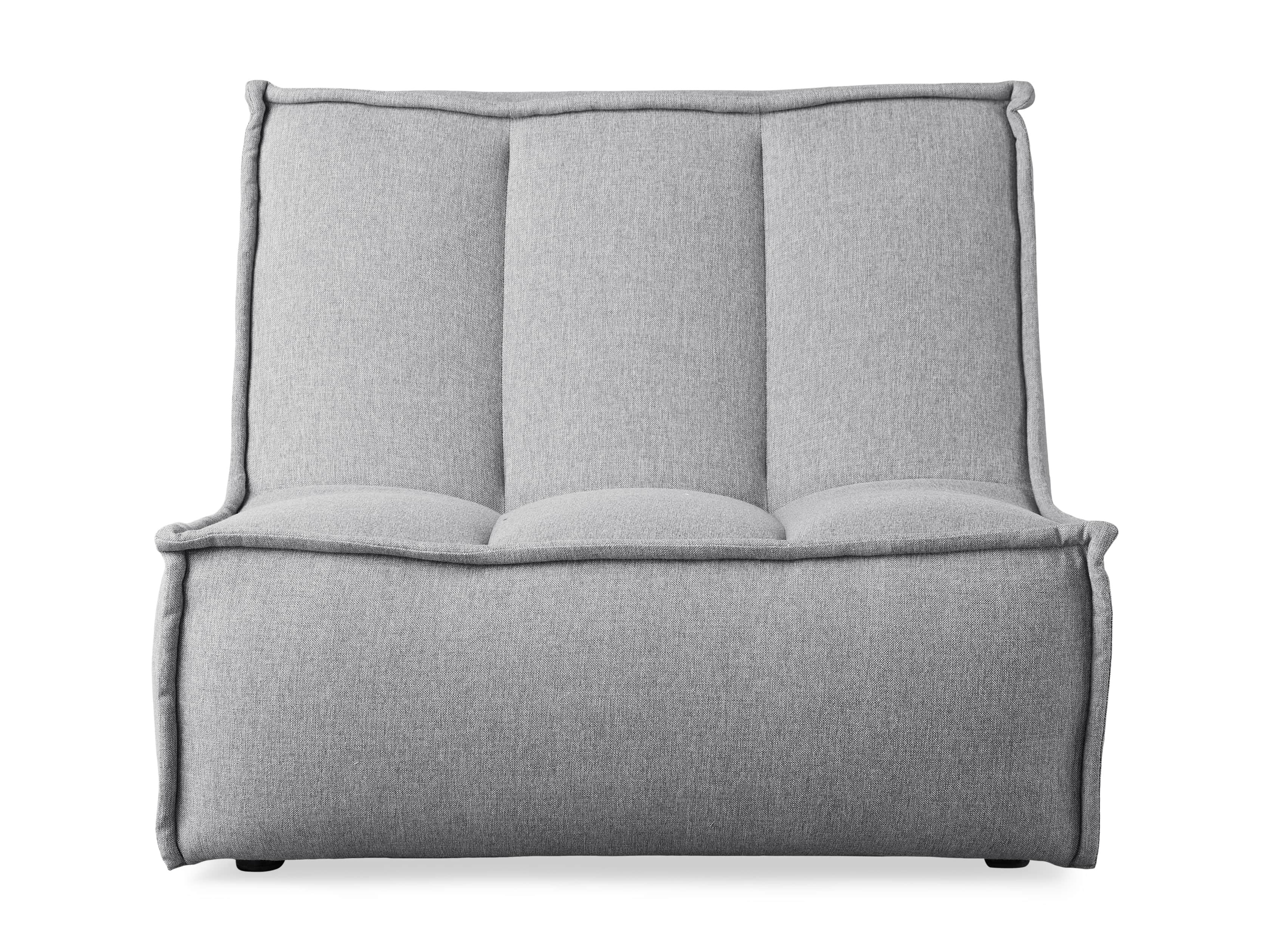 Porto Outdoor Upholstered 36" Armless Chair in Southend Grey, slide 2 of 6