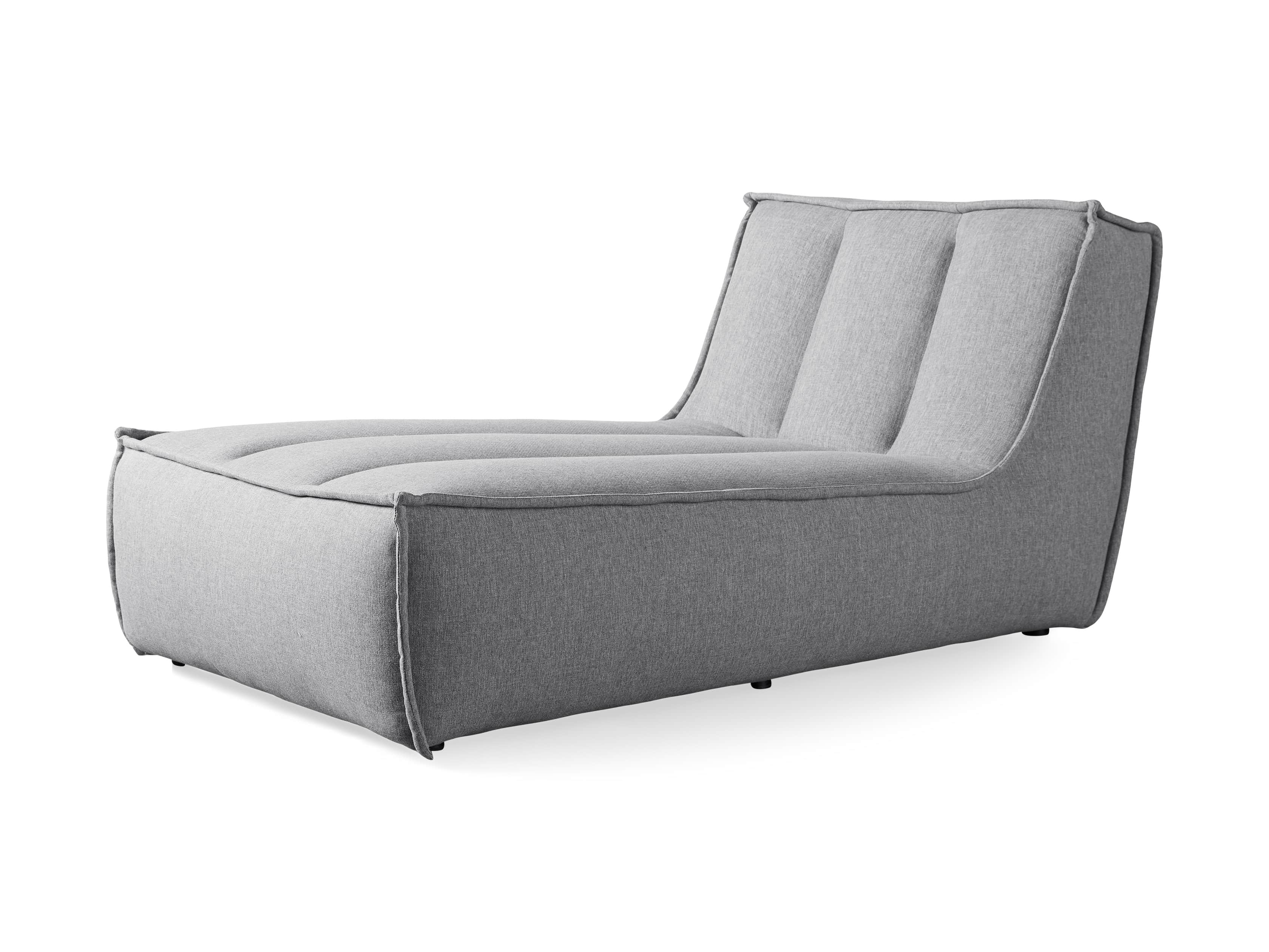 Porto Outdoor Upholstered 36" Chaise in Southend Grey, slide 3 of 7