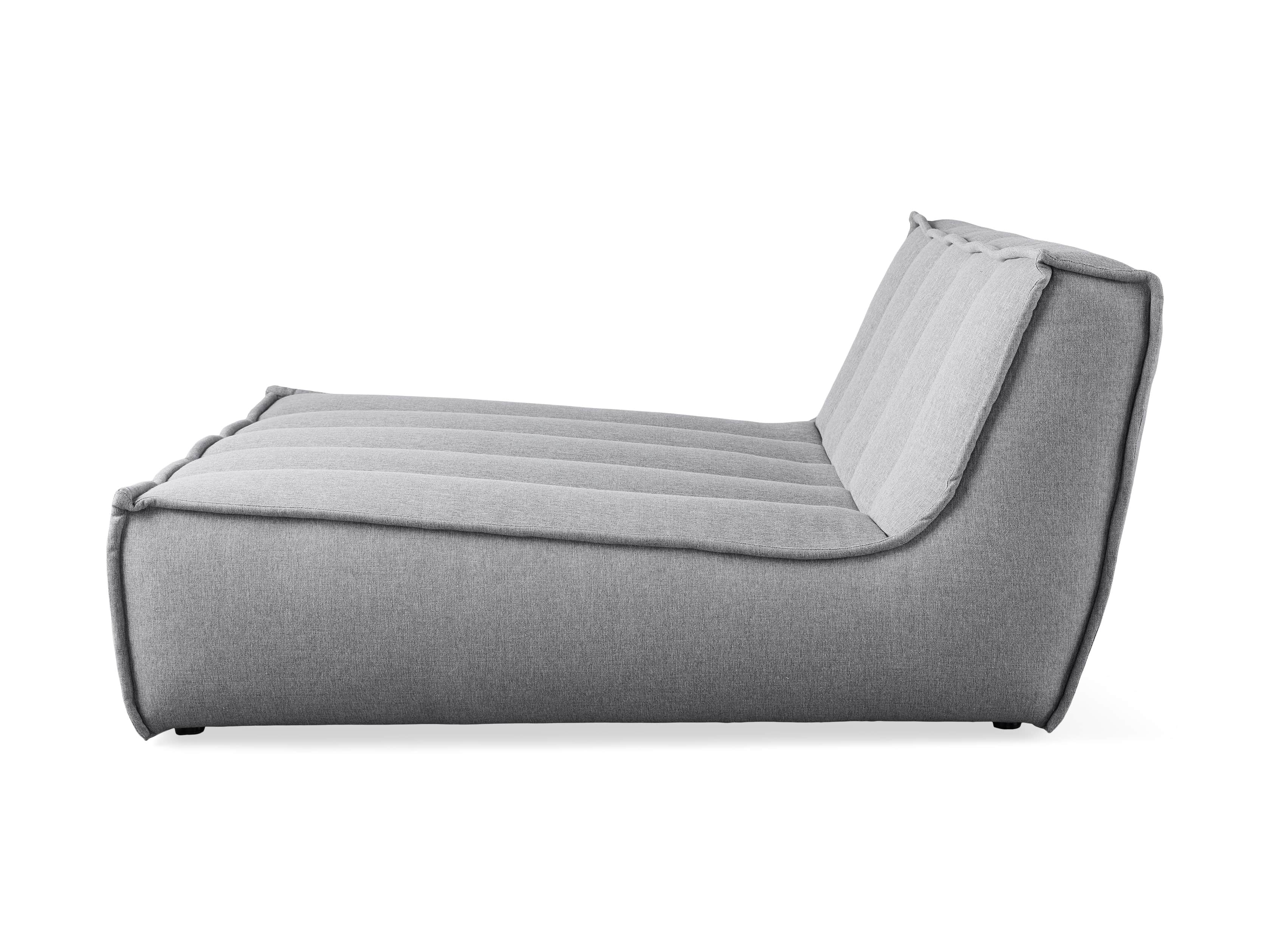 Porto Outdoor Upholstered 60" Double Chaise in Southend Grey, slide 4 of 7