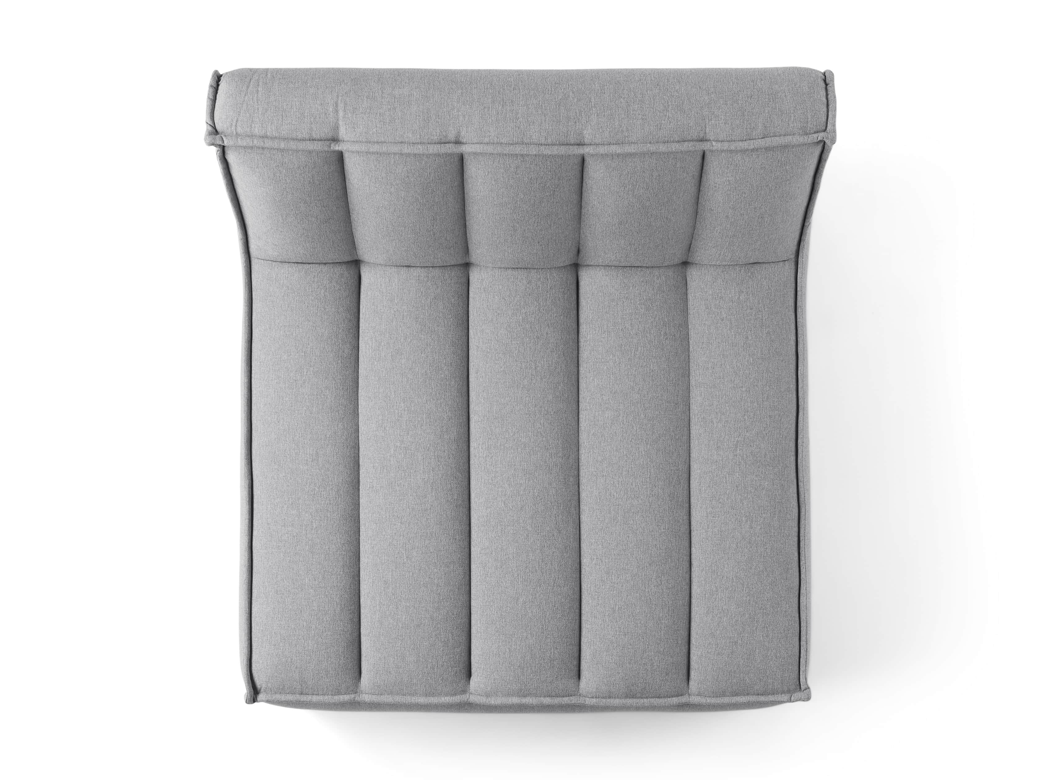 Porto Outdoor Upholstered 60" Double Chaise in Southend Grey, slide 6 of 7