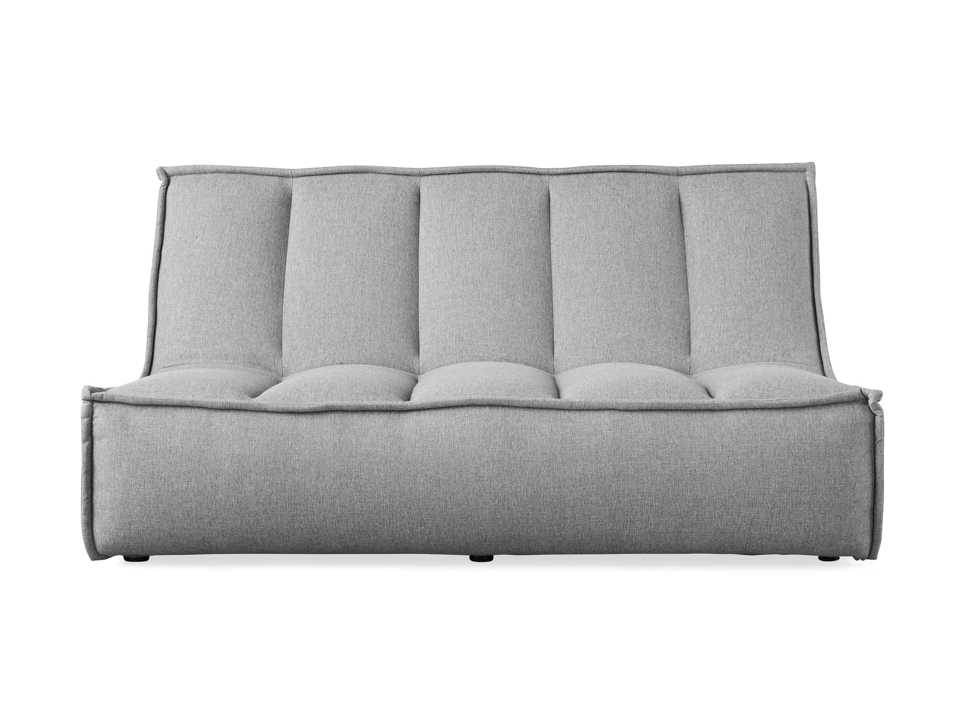 Porto Outdoor Upholstered 60" Armless Sofa in Southend Grey, slide 2 of 7