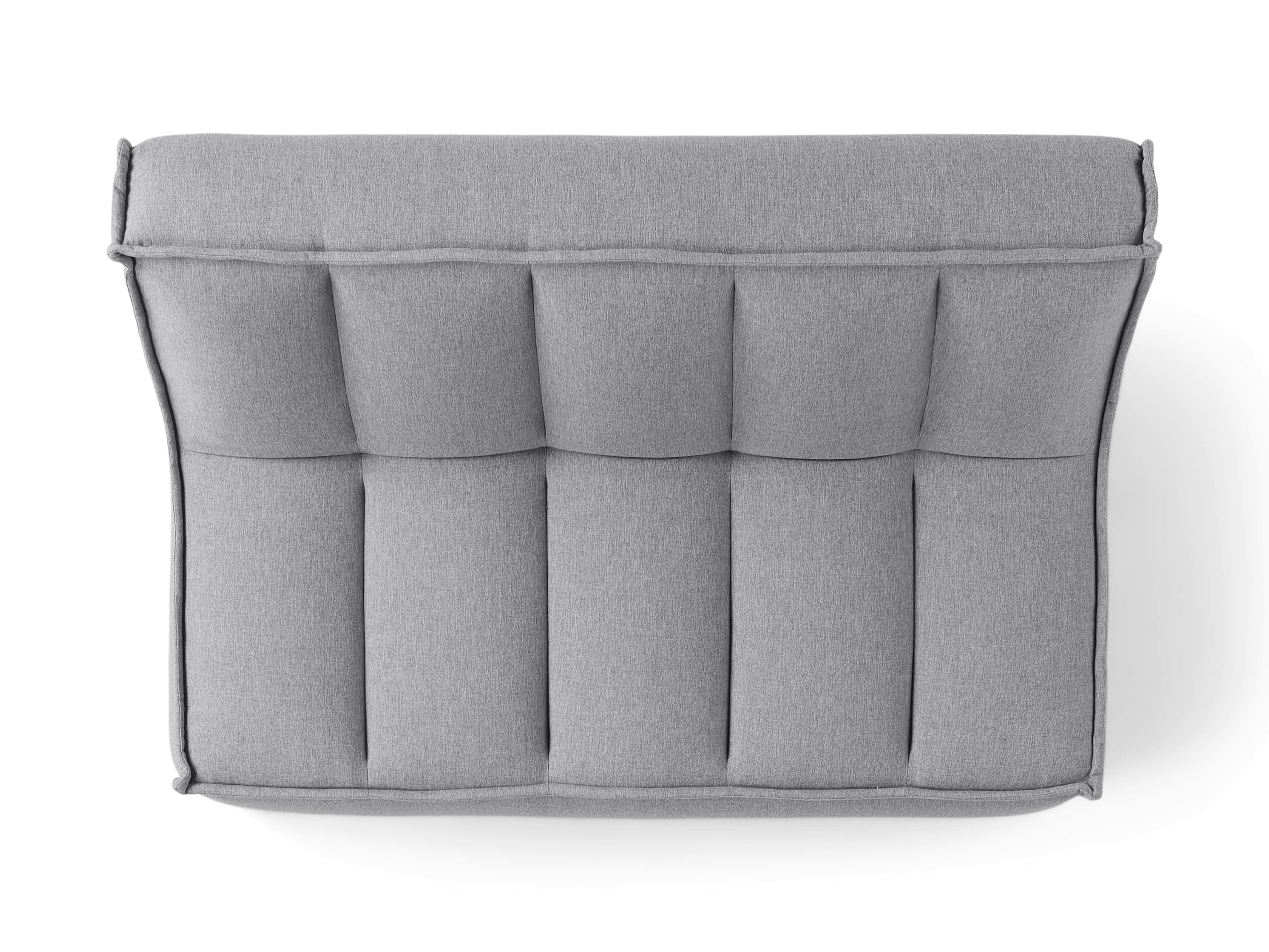 Porto Outdoor Upholstered 60" Armless Sofa in Southend Grey, slide 6 of 7