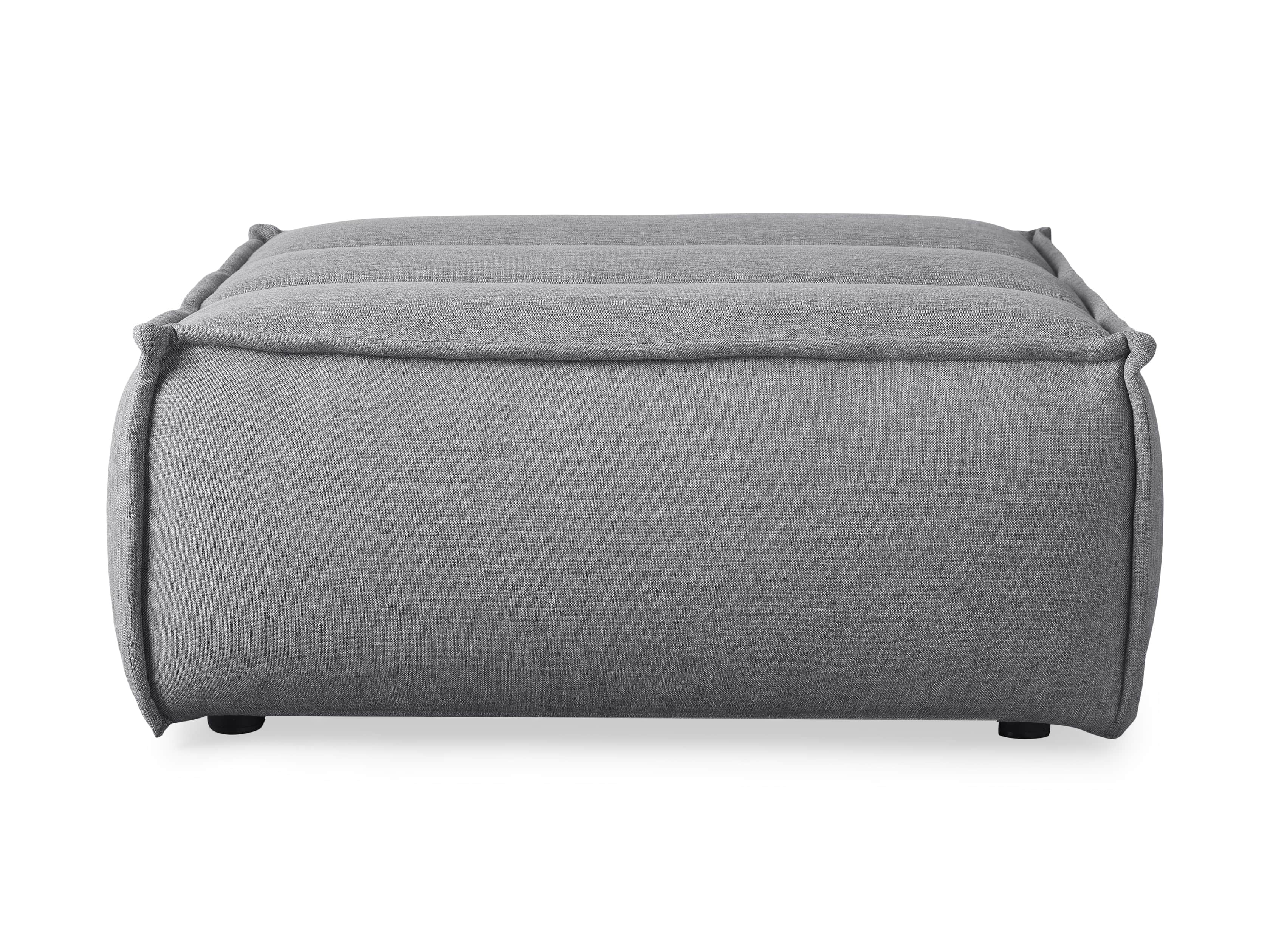 Porto Outdoor Upholstered 34" Ottoman in Southend Grey, slide 4 of 6