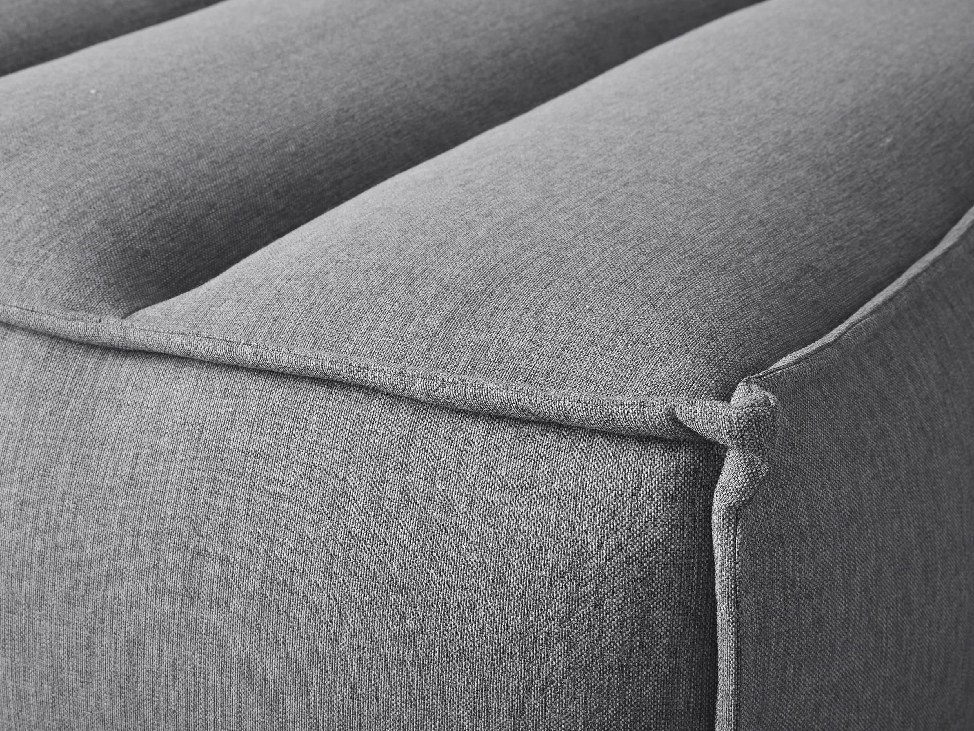 Porto Outdoor Upholstered 34" Ottoman in Southend Grey, slide 6 of 6