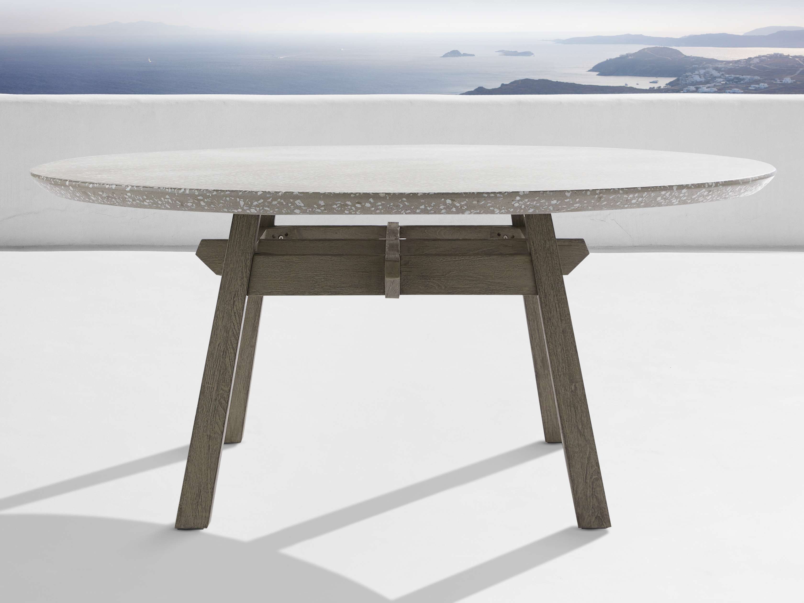 Rumi Outdoor 70" Round Dining Table, slide 1 of 5