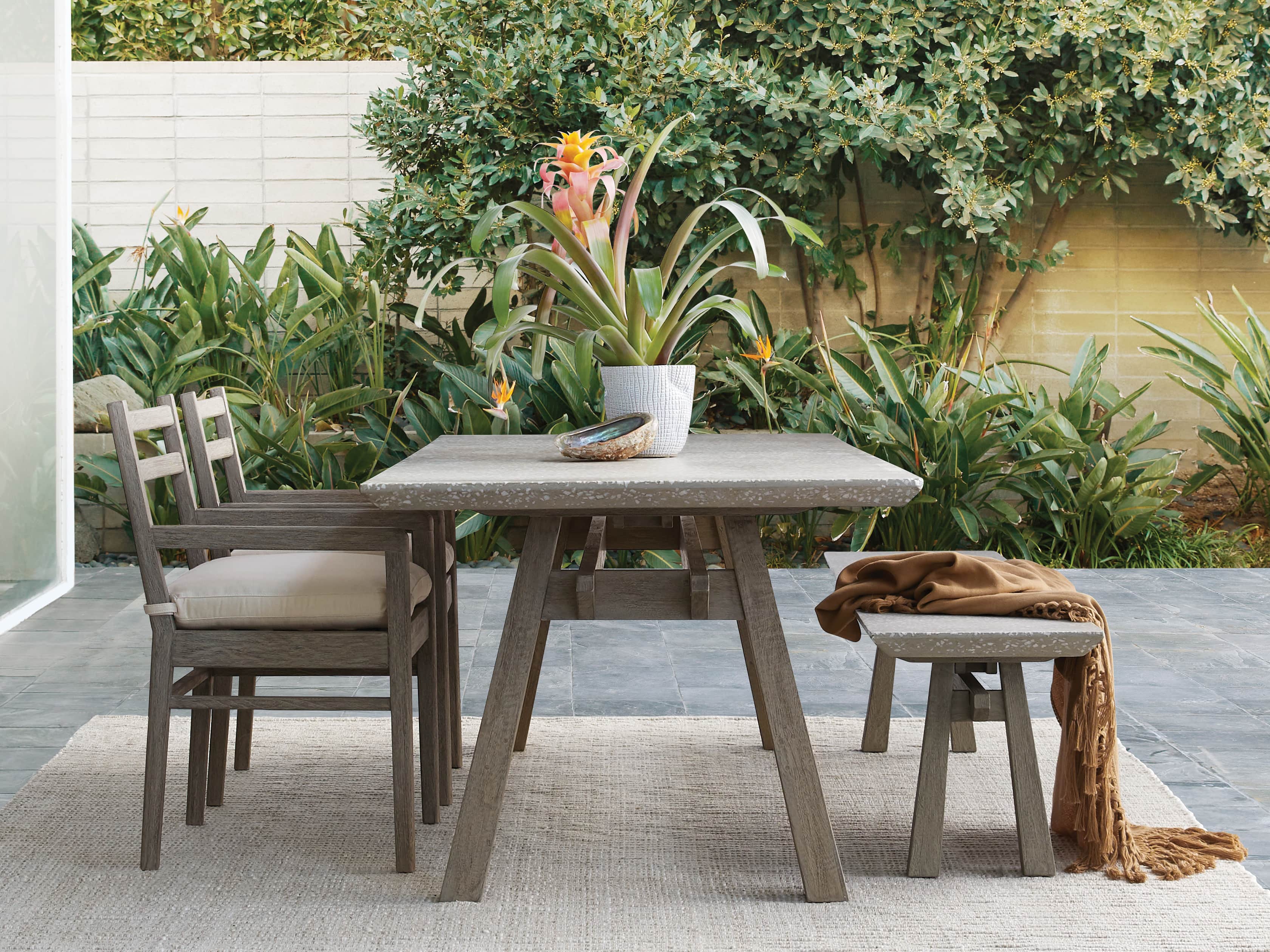 Rumi Outdoor 78" Rectangle Dining Table, slide 3 of 6