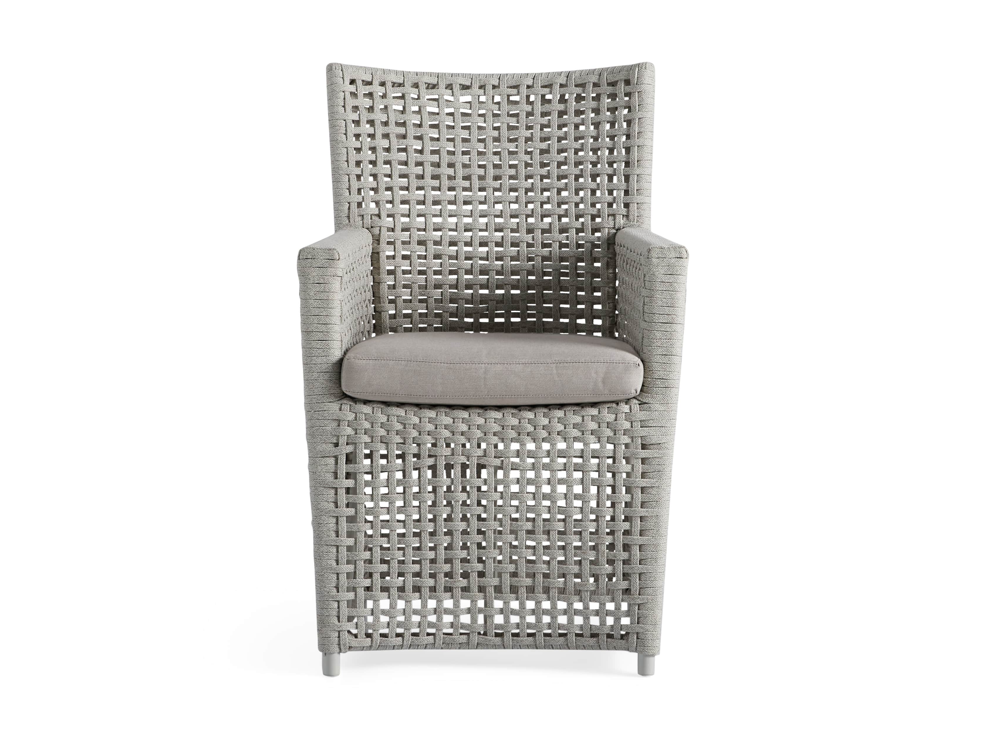 Schoonover Outdoor Dining Arm Chair in White