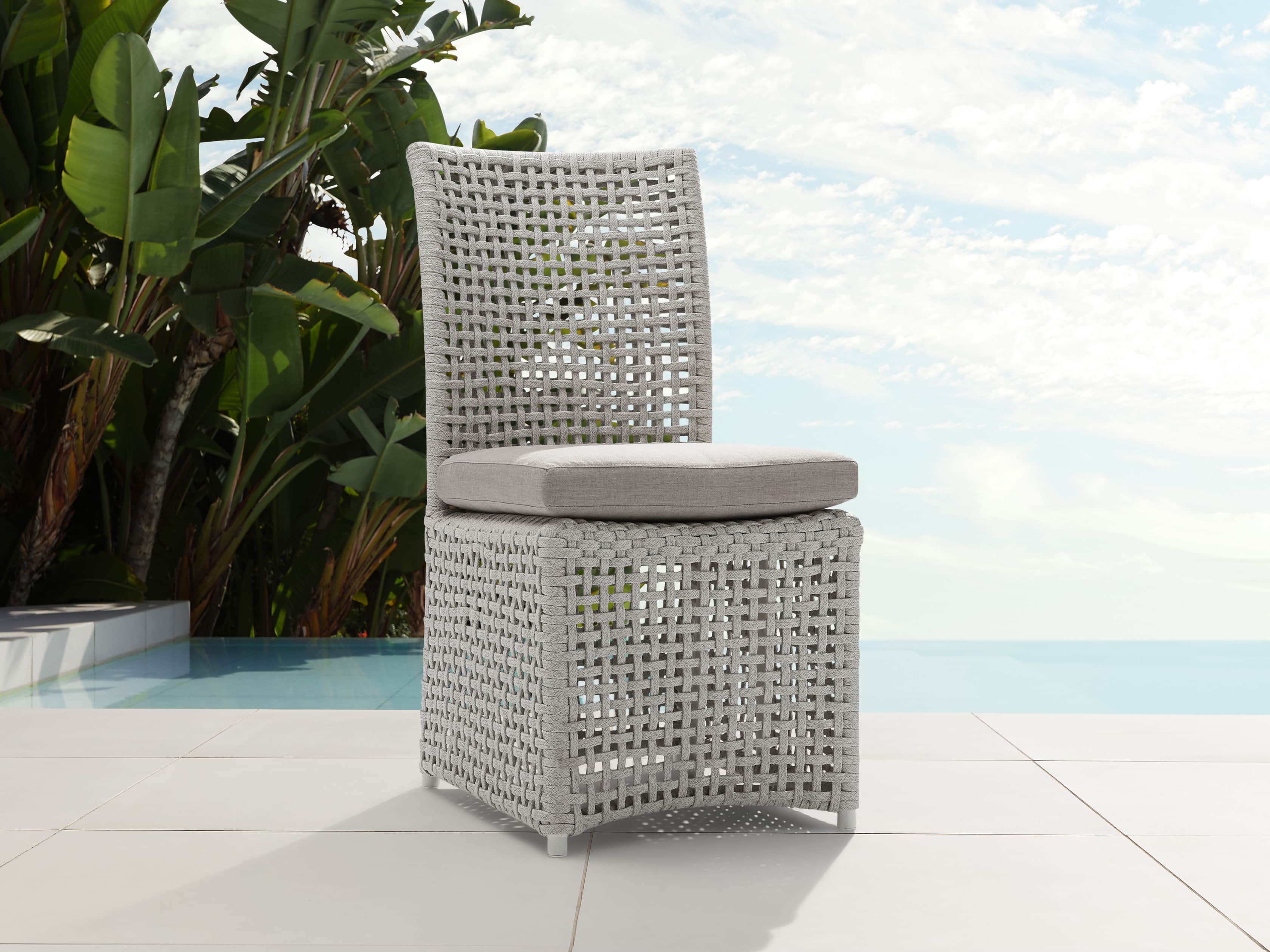 Schoonover Outdoor Dining Side Chair in White