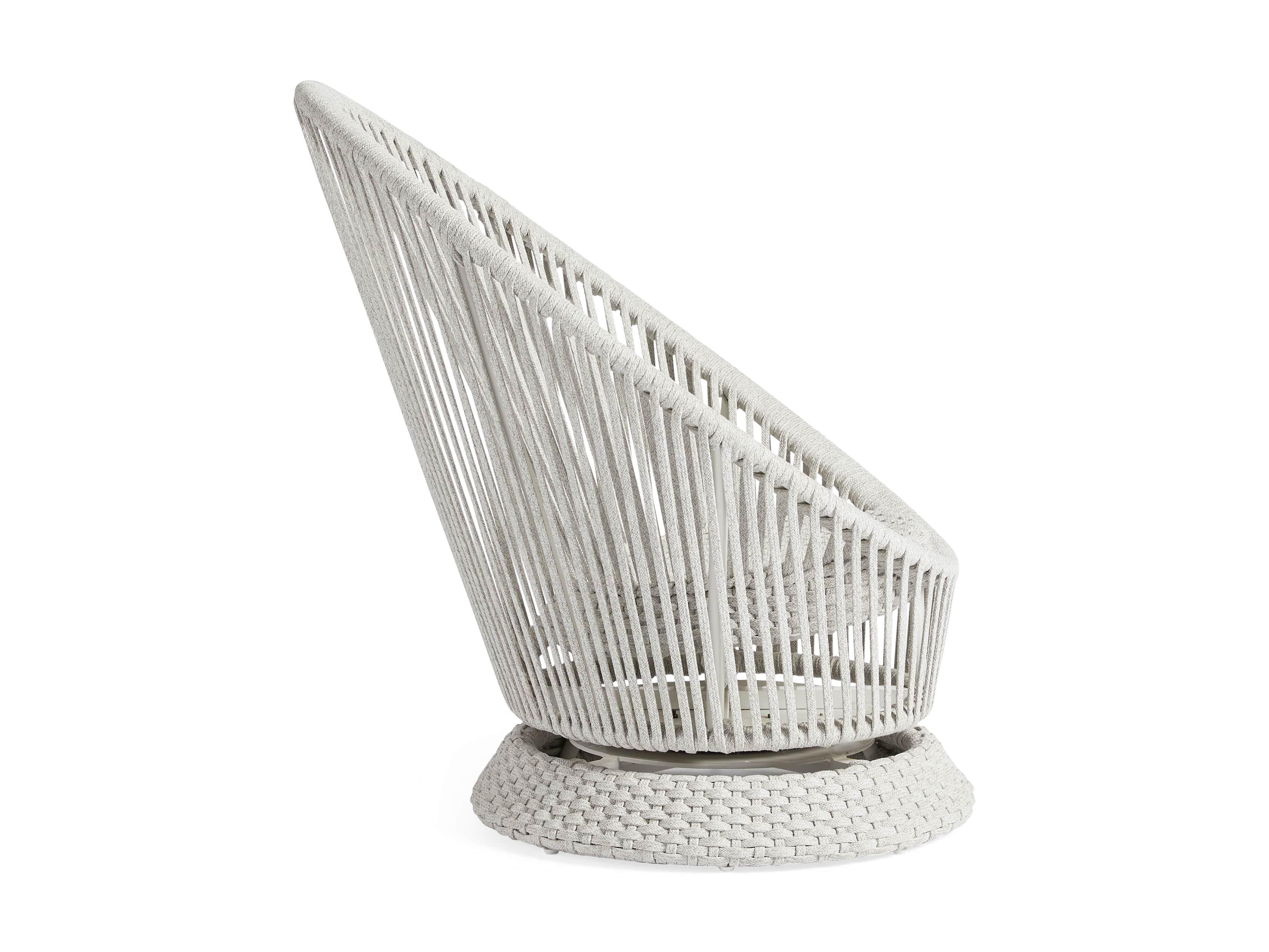 Sevilla Outdoor 34" Swivel Chair in White