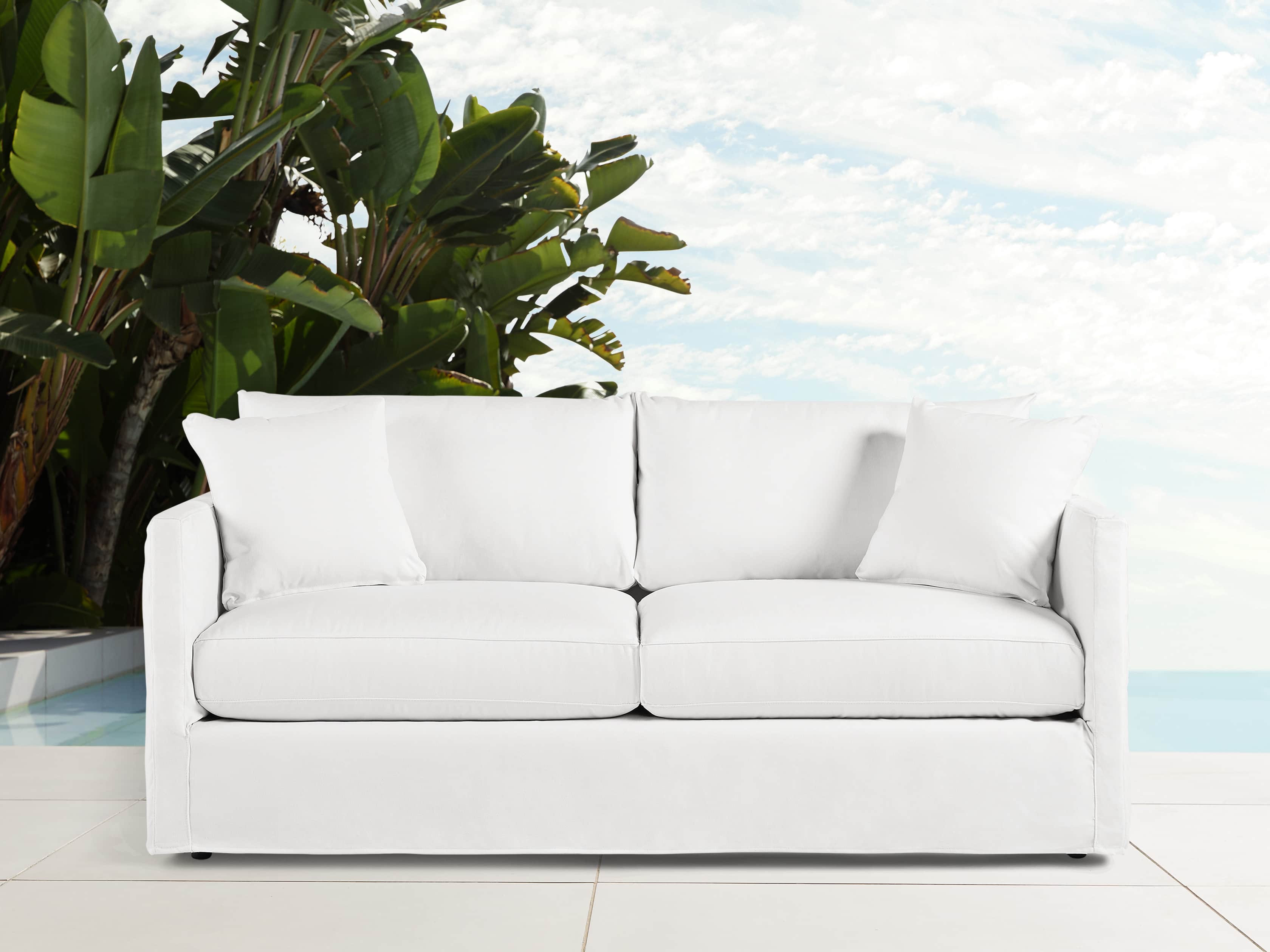 View the Spinnaker Outdoor Slipcovered Sofa | Variant: SAIL SALT