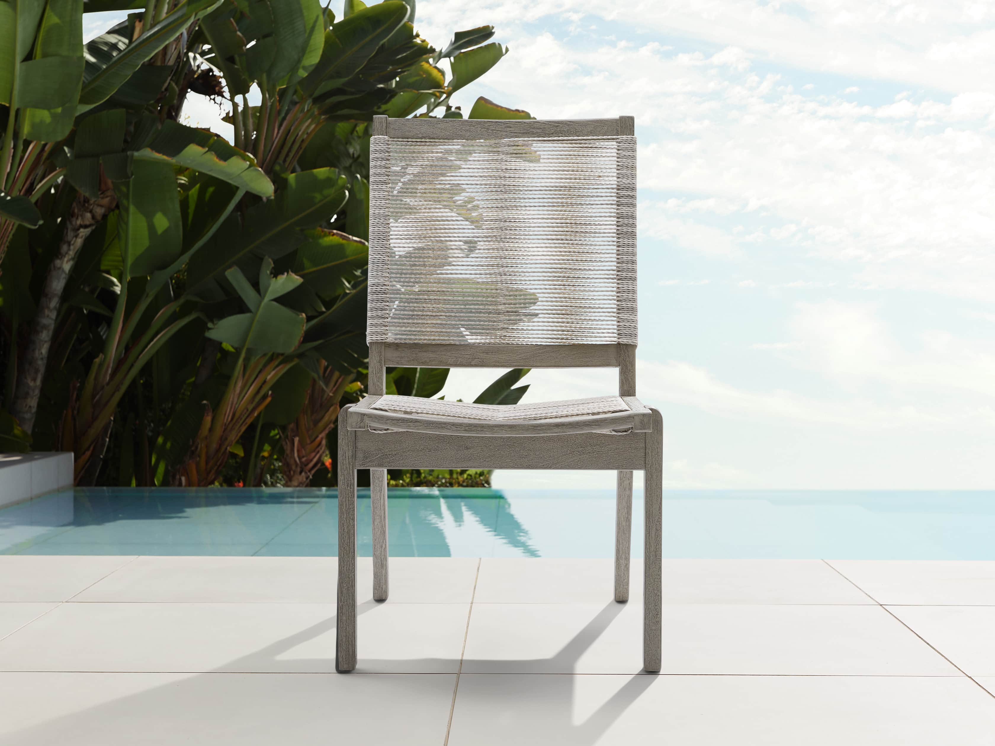 Tulum Outdoor 22" Dining Side Chair in White