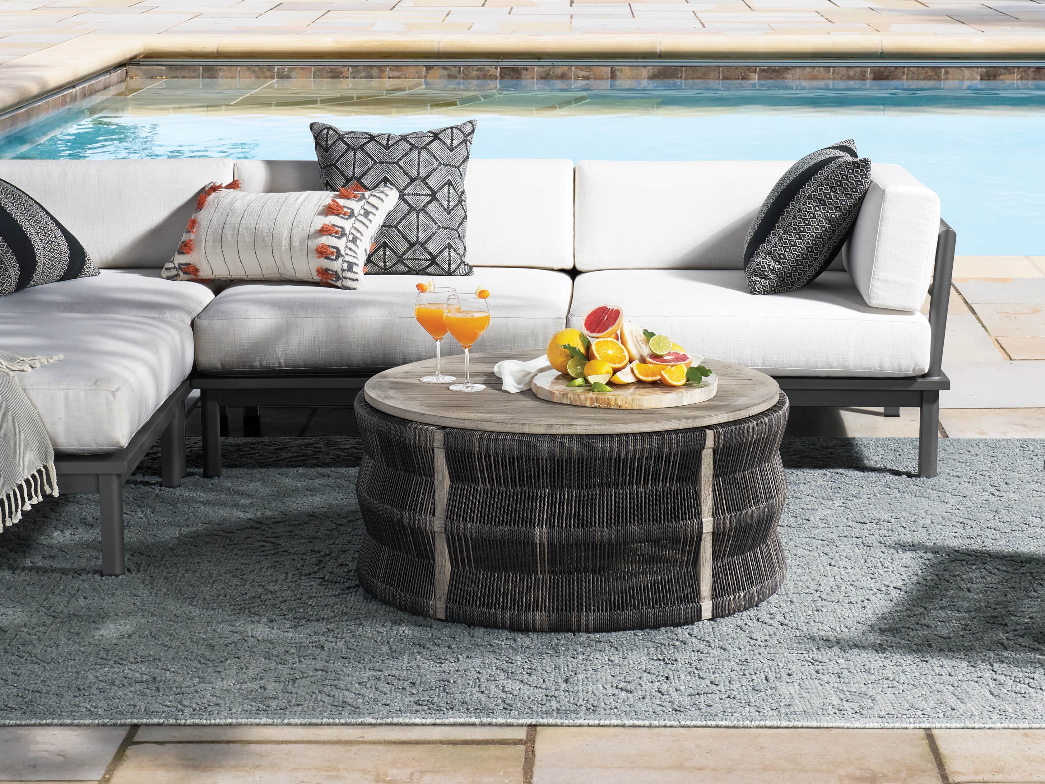 Tulum Outdoor Storage Coffee Table Arhaus