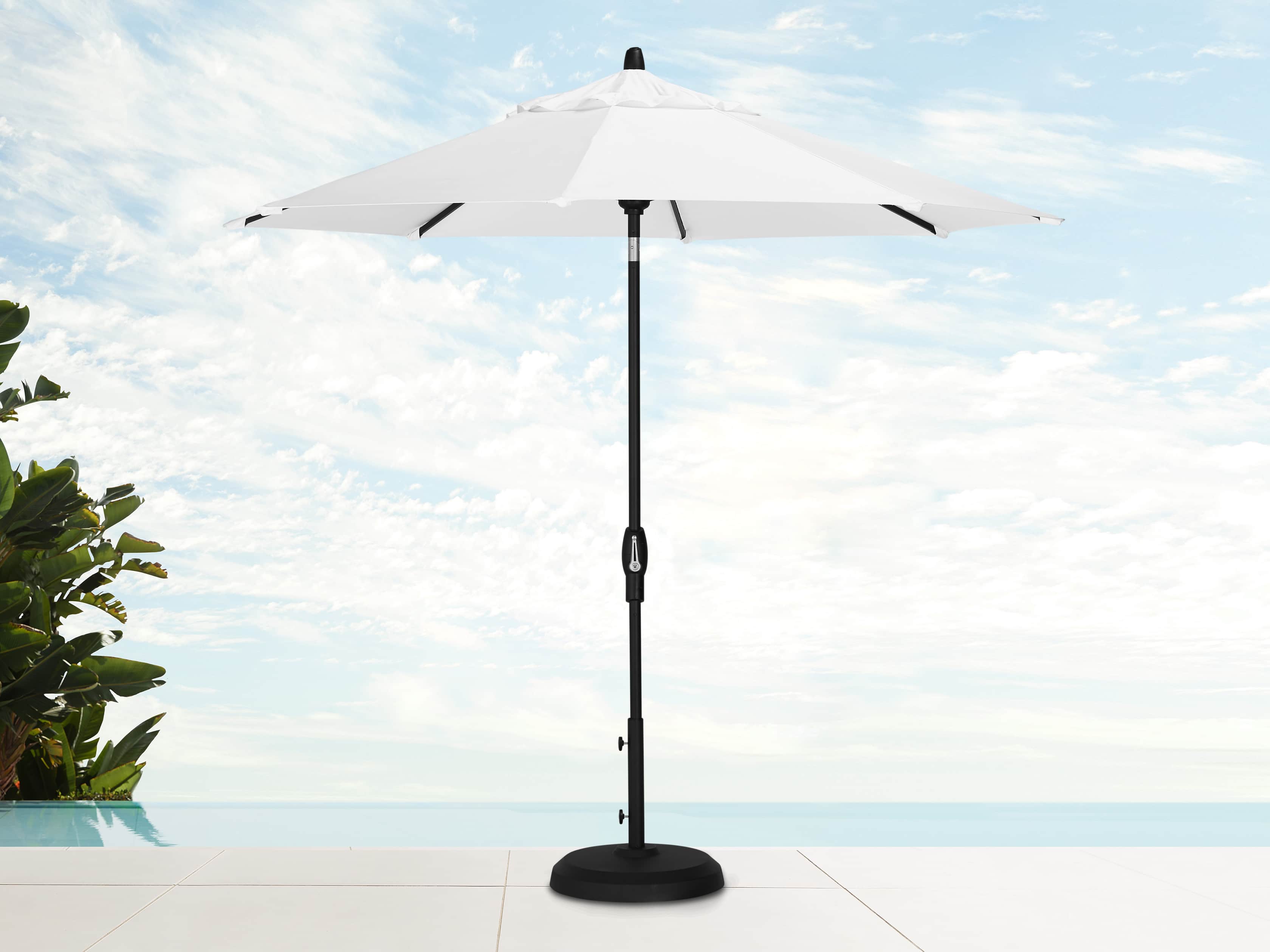Umbrellas Outdoor 8' x 11' Octagon Umbrella in Canvas Natural, slide 1 of 7