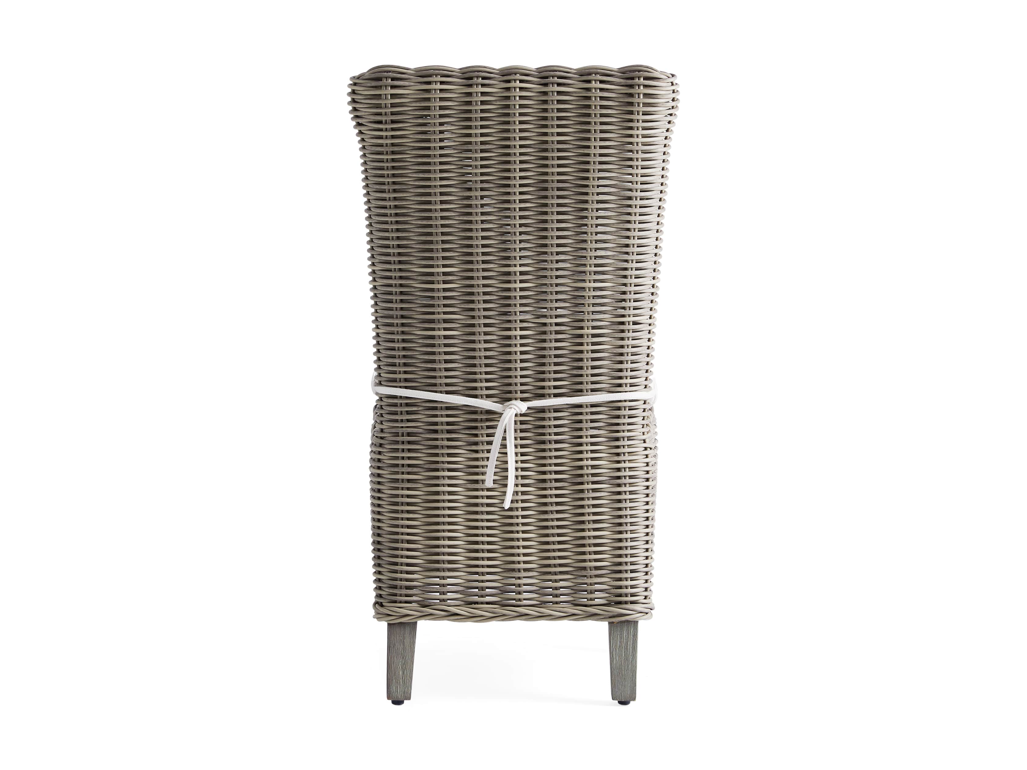 Wyatt Outdoor 21.75" Dining Side Chair in Weathered Grey, slide 4 of 5