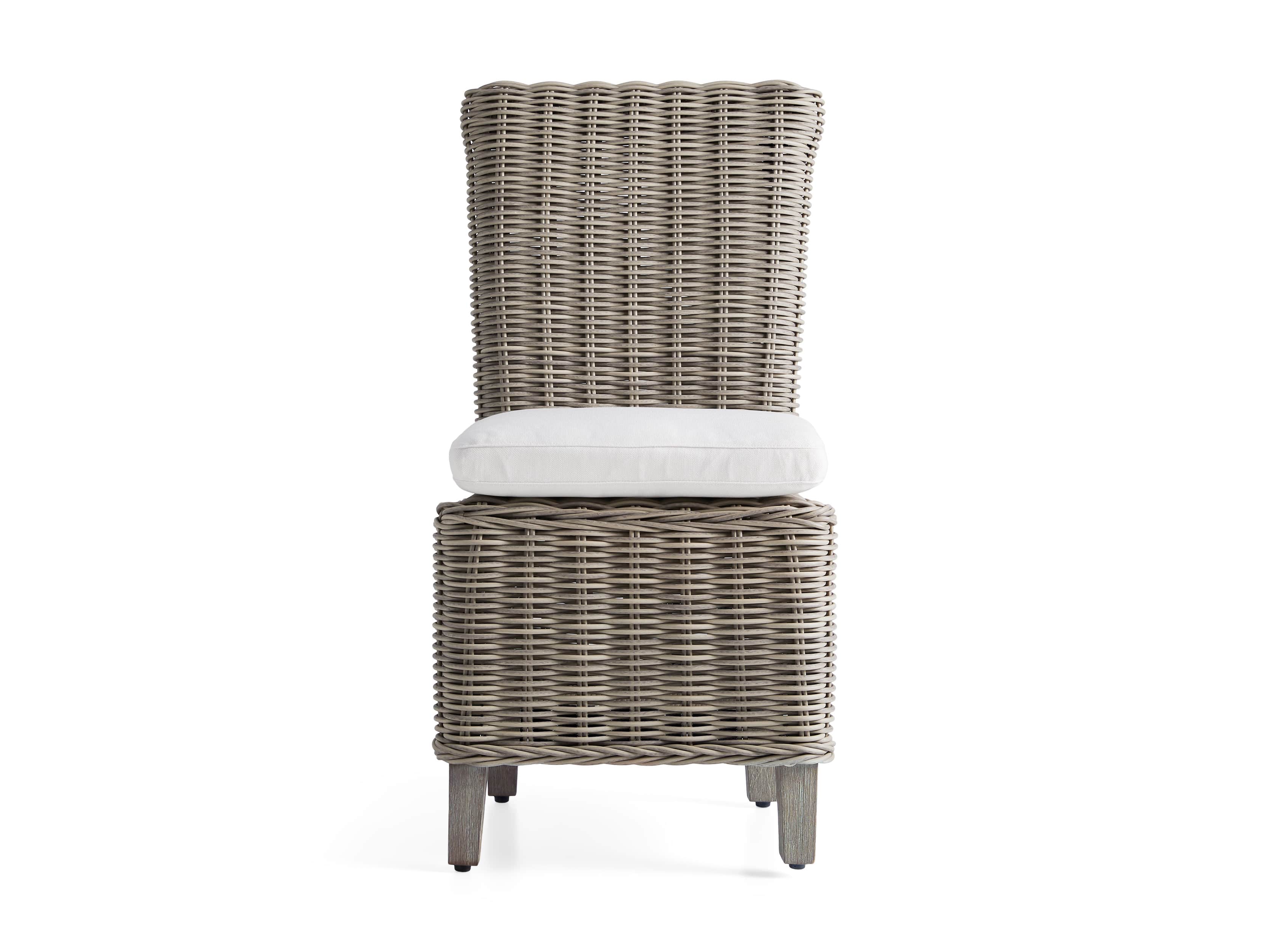 Wyatt Outdoor 21.75" Dining Side Chair in Weathered Grey, slide 2 of 5