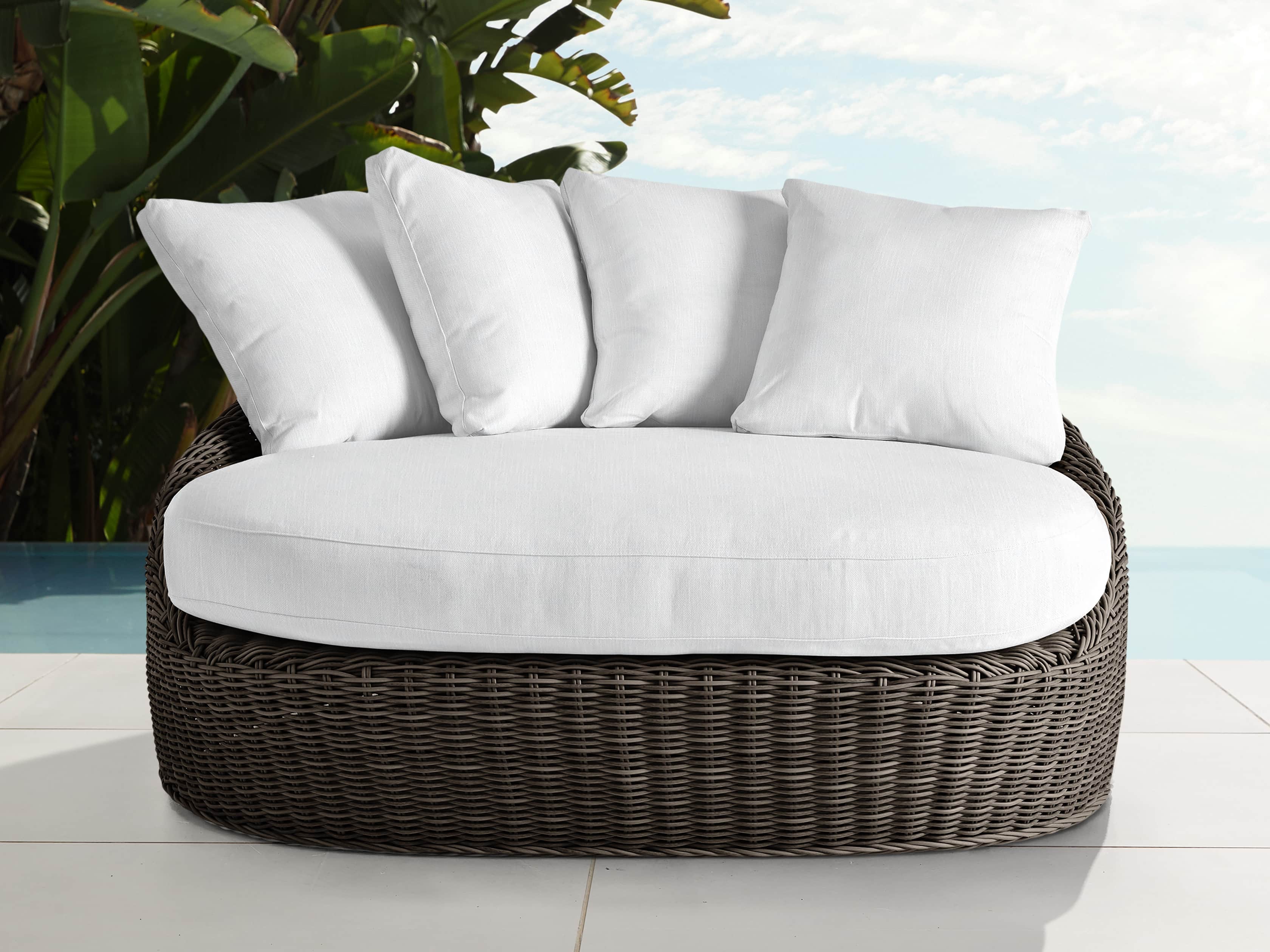 Wyatt Outdoor Daybed Lounge Arhaus Wyatt Outdoor Daybed Lounge Arhaus, Round Outdoor Daybed Replacement Cushion