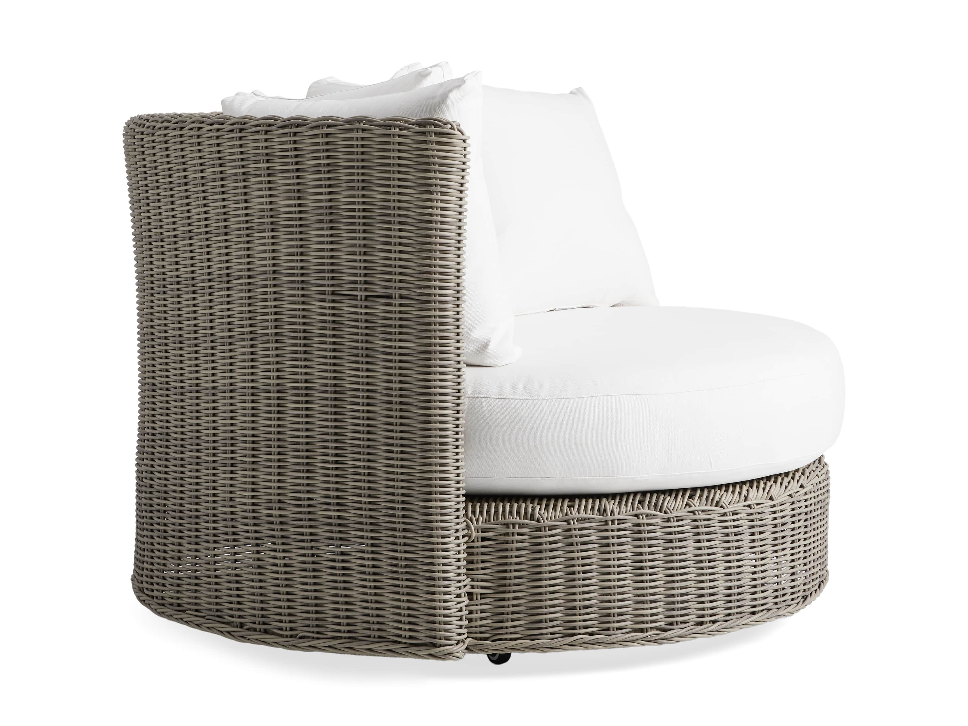 Wyatt Outdoor 59" Swivel Daybed in Weathered Grey, slide 3 of 5