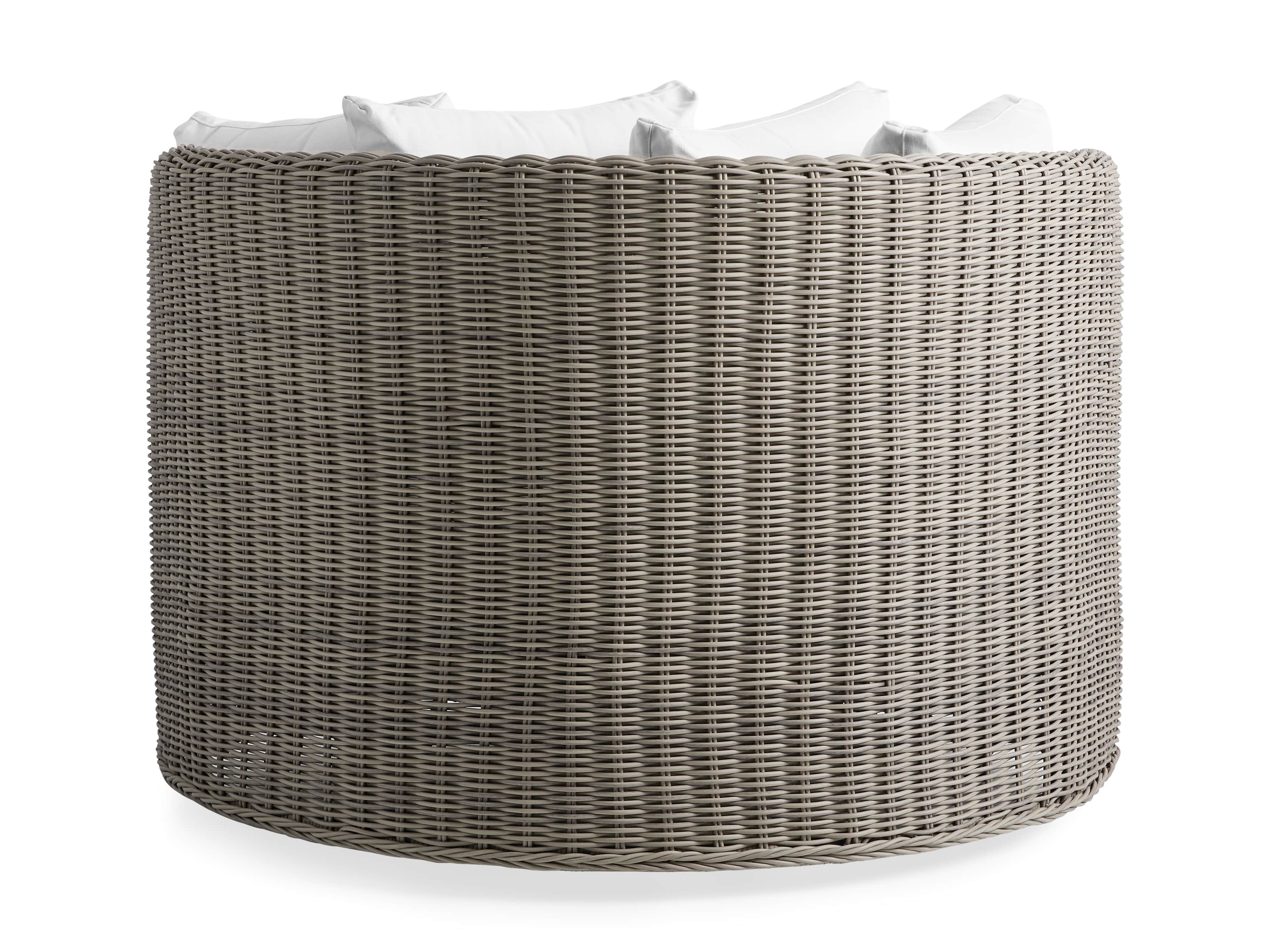 Wyatt Outdoor 59" Swivel Daybed in Weathered Grey, slide 4 of 5
