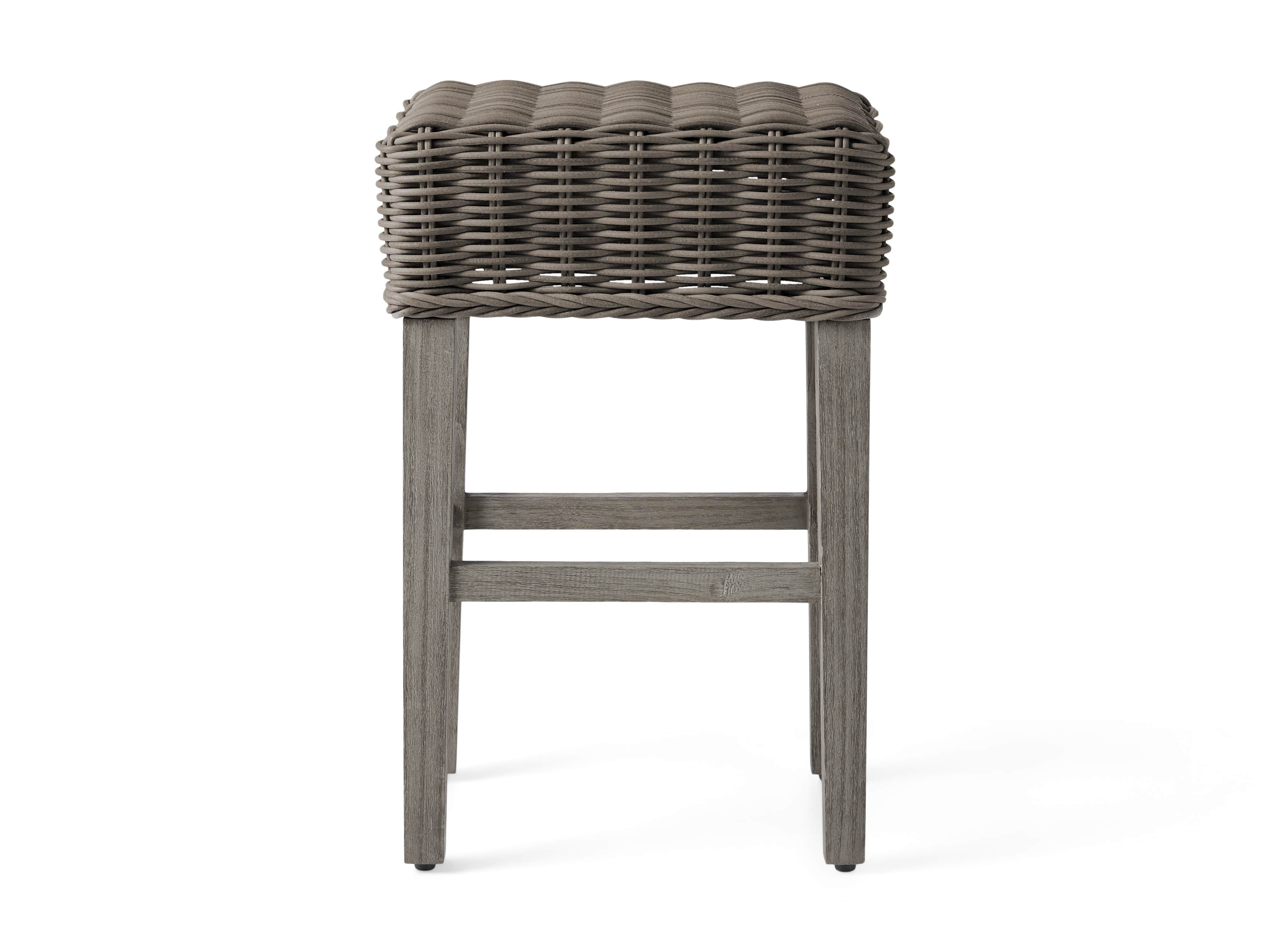 Wyatt Outdoor 19.25" Backless Barstool in Dry Bark, slide 2 of 2