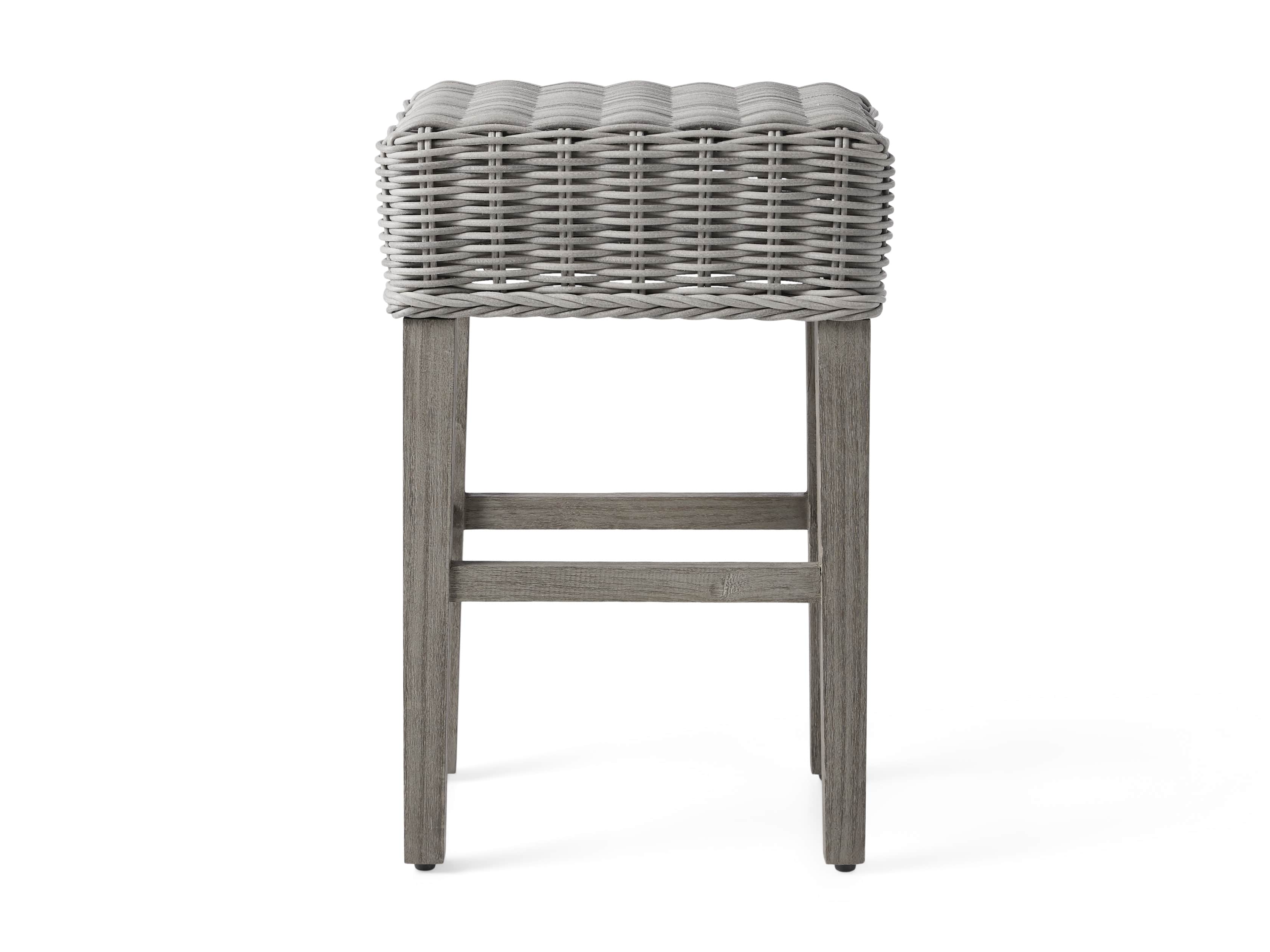 Wyatt Outdoor 19.25" Backless Barstool in Vista Grey, slide 2 of 3
