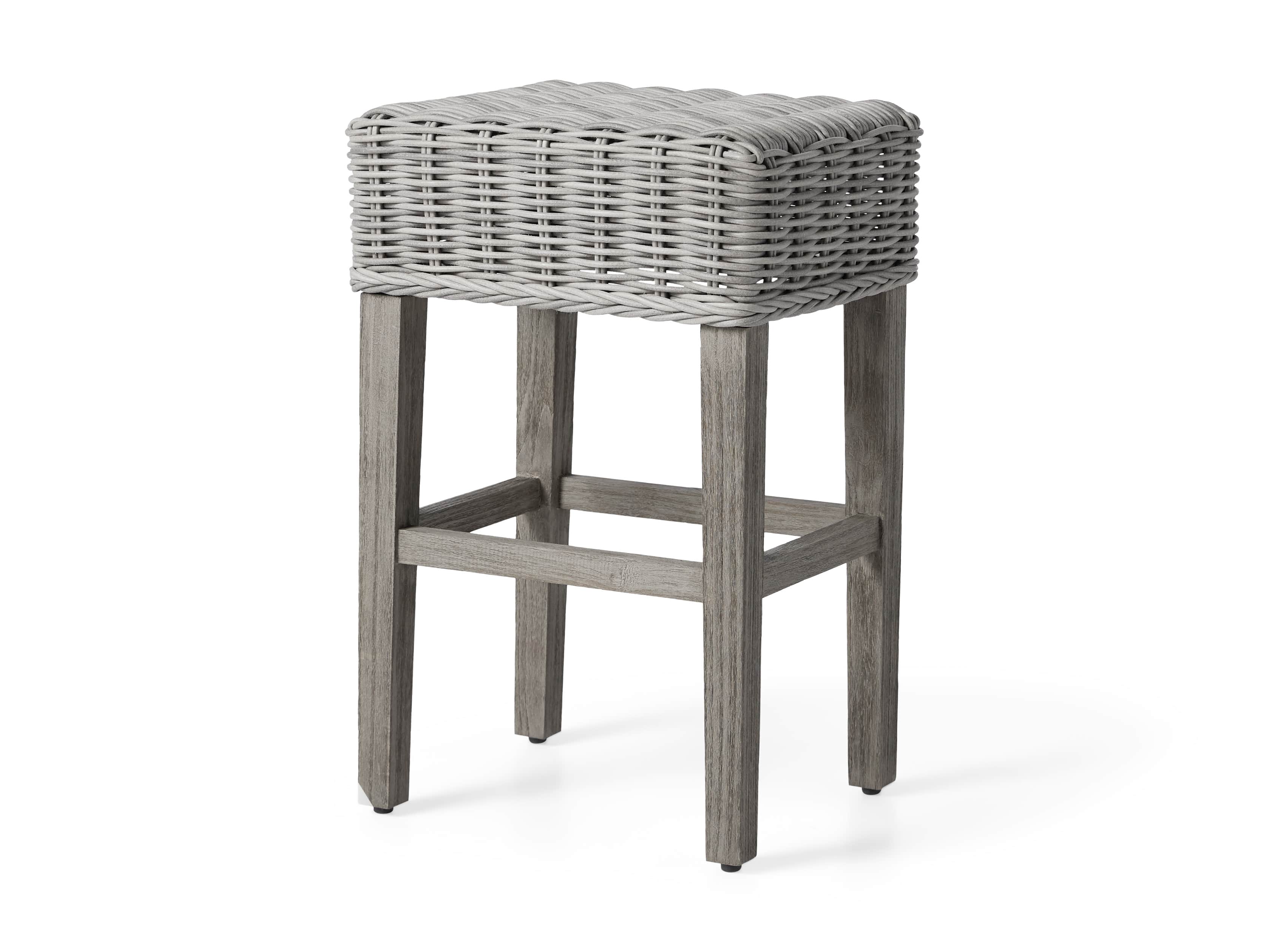 Wyatt Outdoor 19.25" Backless Barstool in Vista Grey, slide 3 of 3