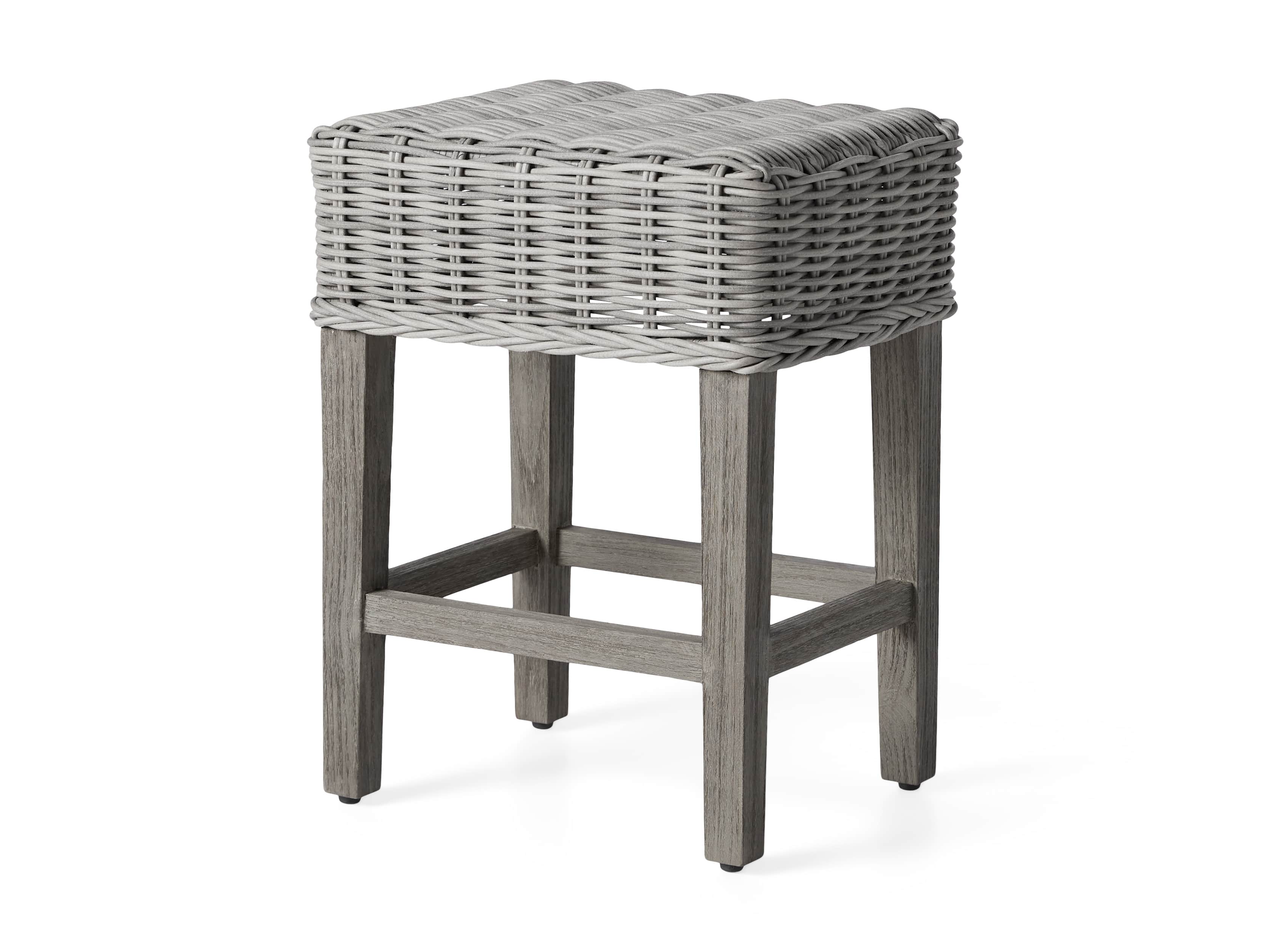Wyatt Outdoor 19.25" Backless Counter Stool in Vista Grey, slide 2 of 4