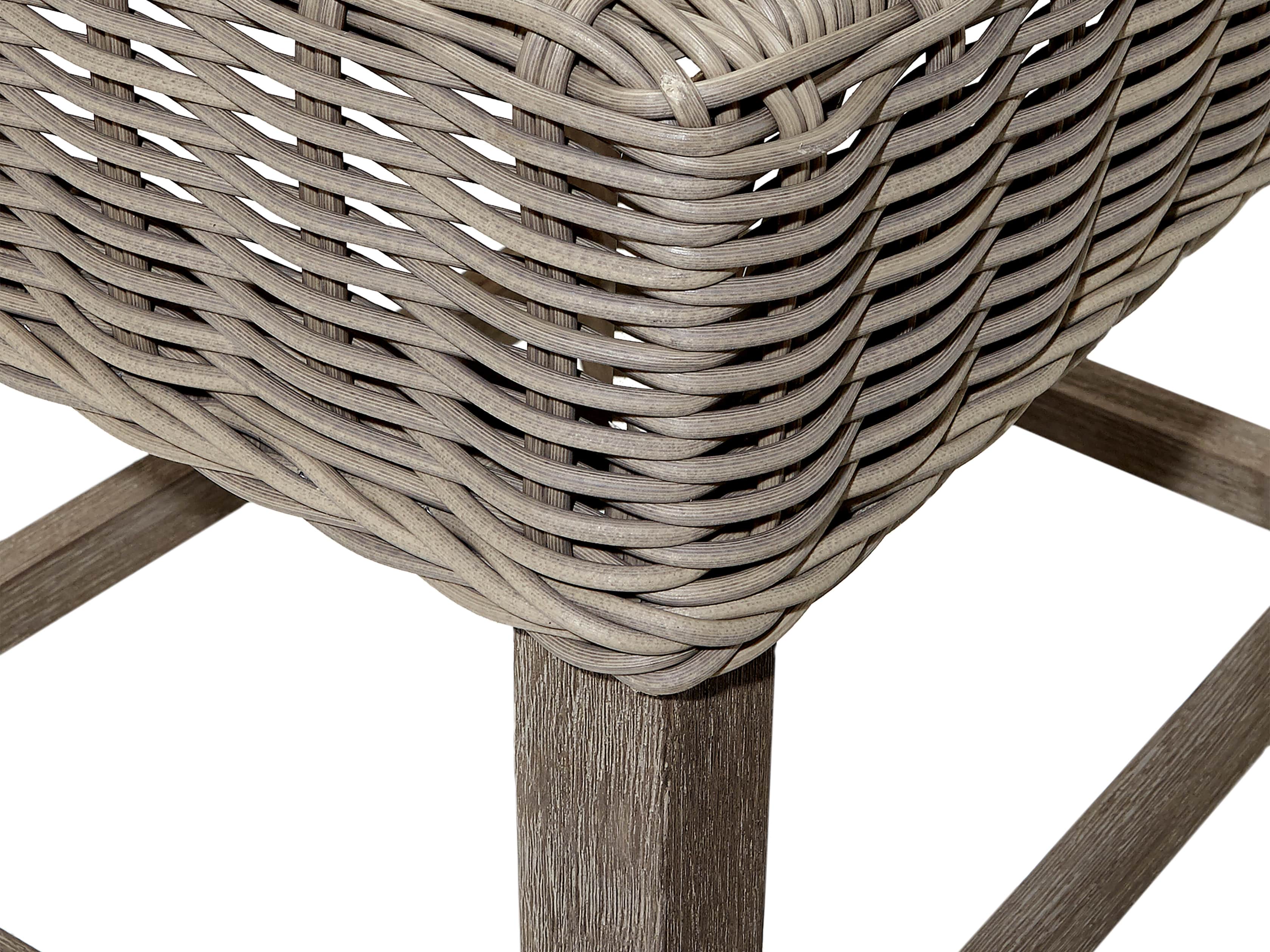 Wyatt Outdoor 20" Barstool in Weathered Grey