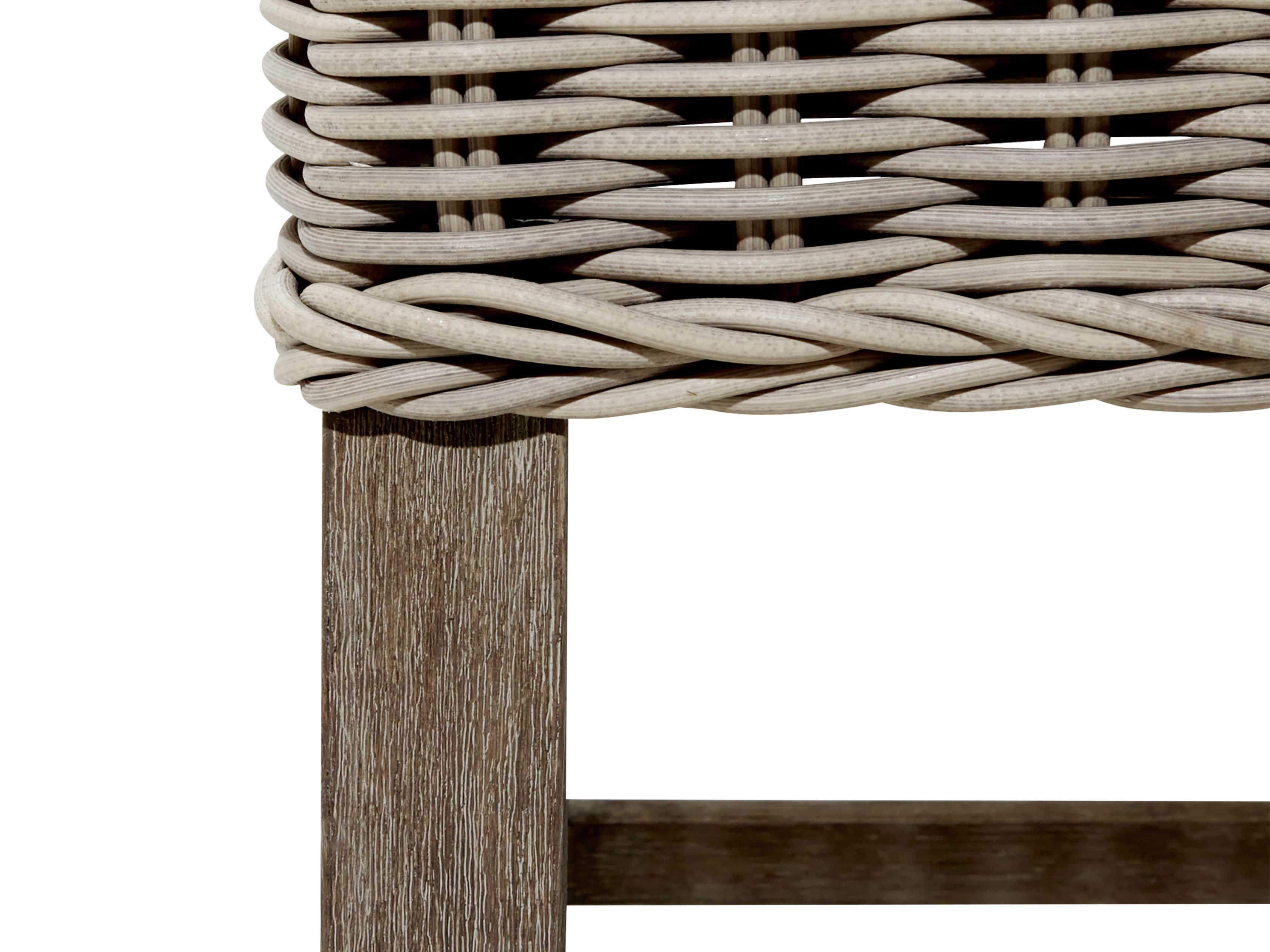 Wyatt Outdoor 20" Barstool in Weathered Grey
