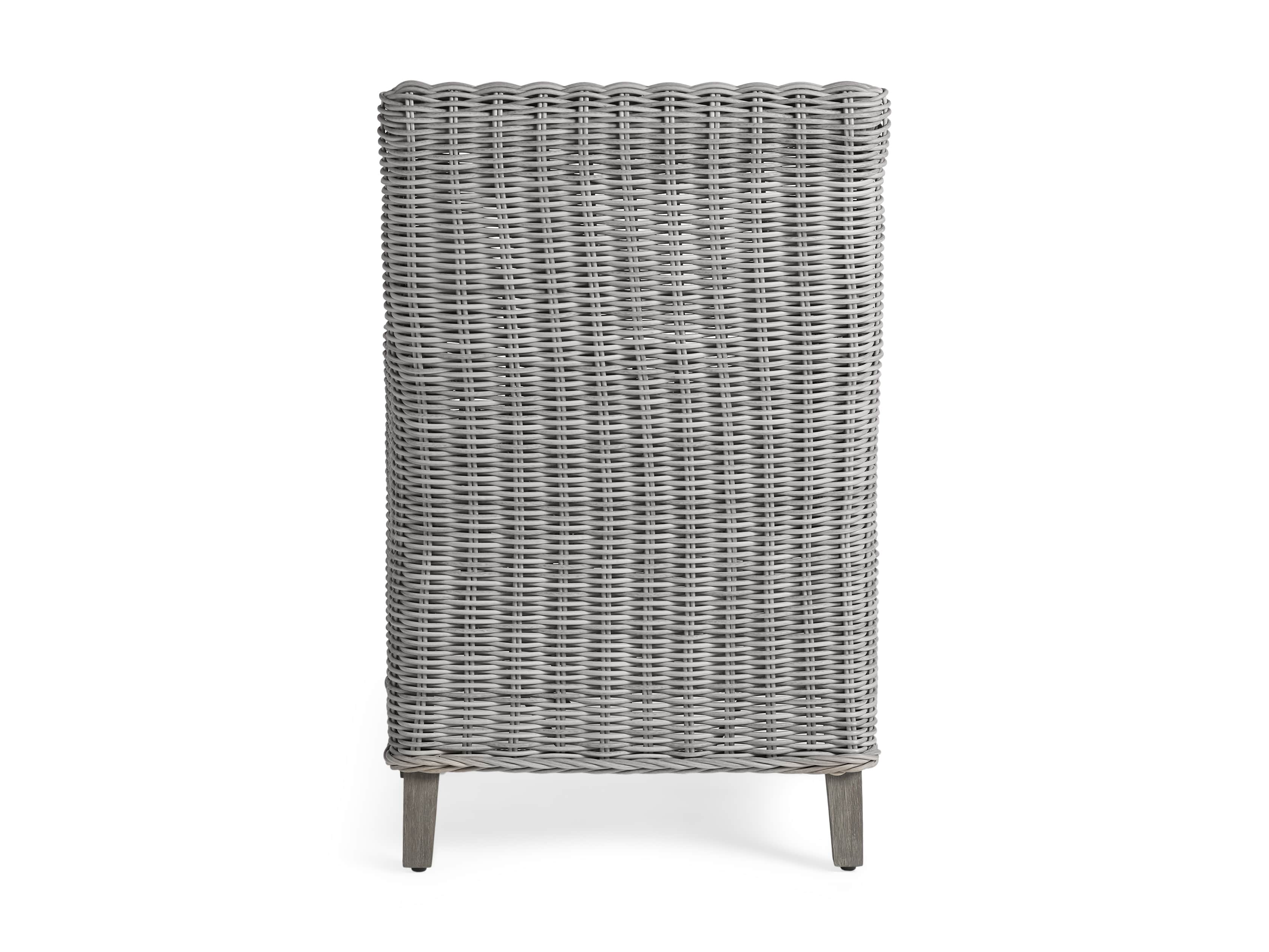 Wyatt Outdoor 28" Dining Arm Chair in Vista Grey