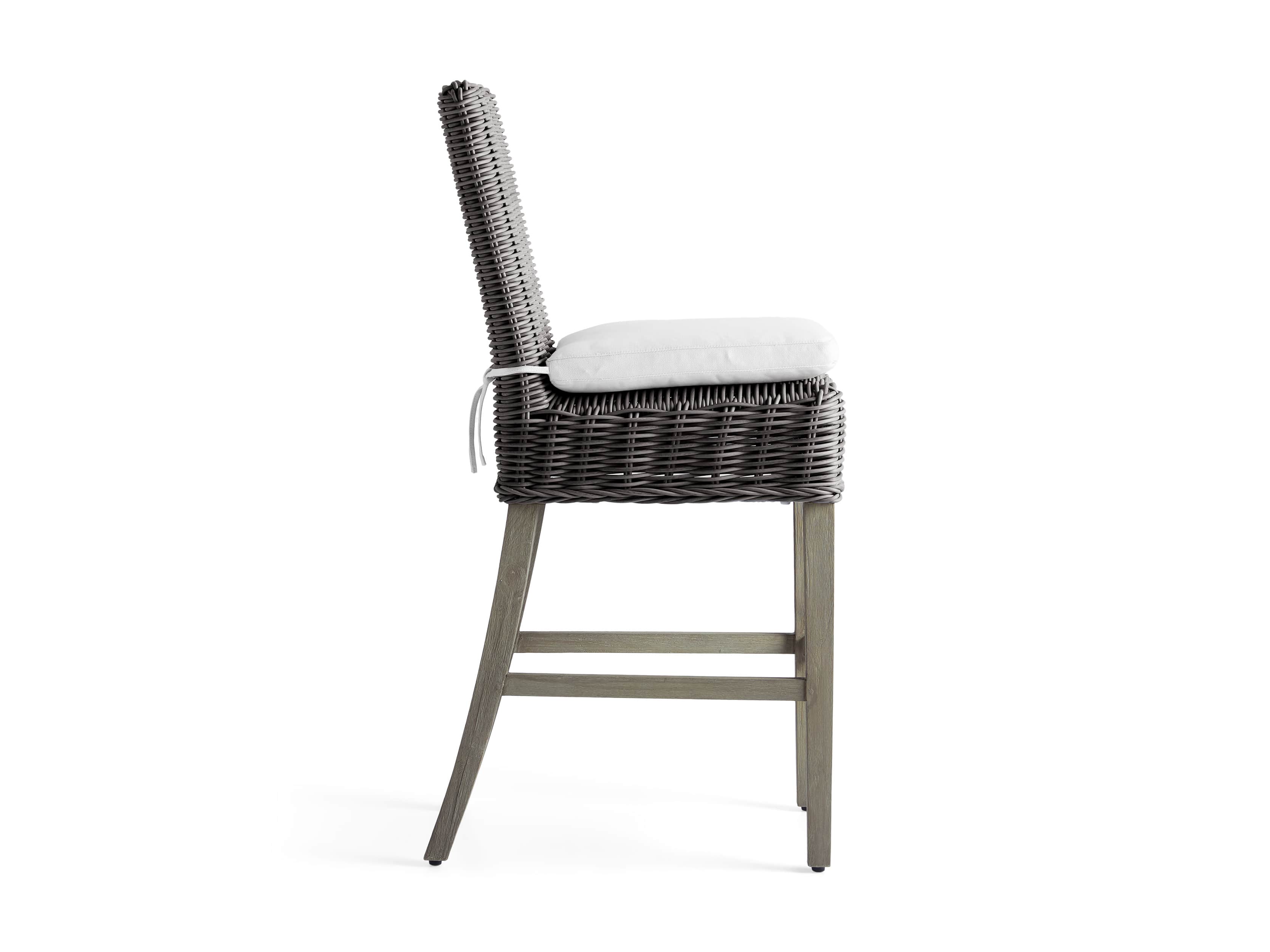 Wyatt Outdoor 20" Barstool in Dry Charcoal, slide 3 of 5