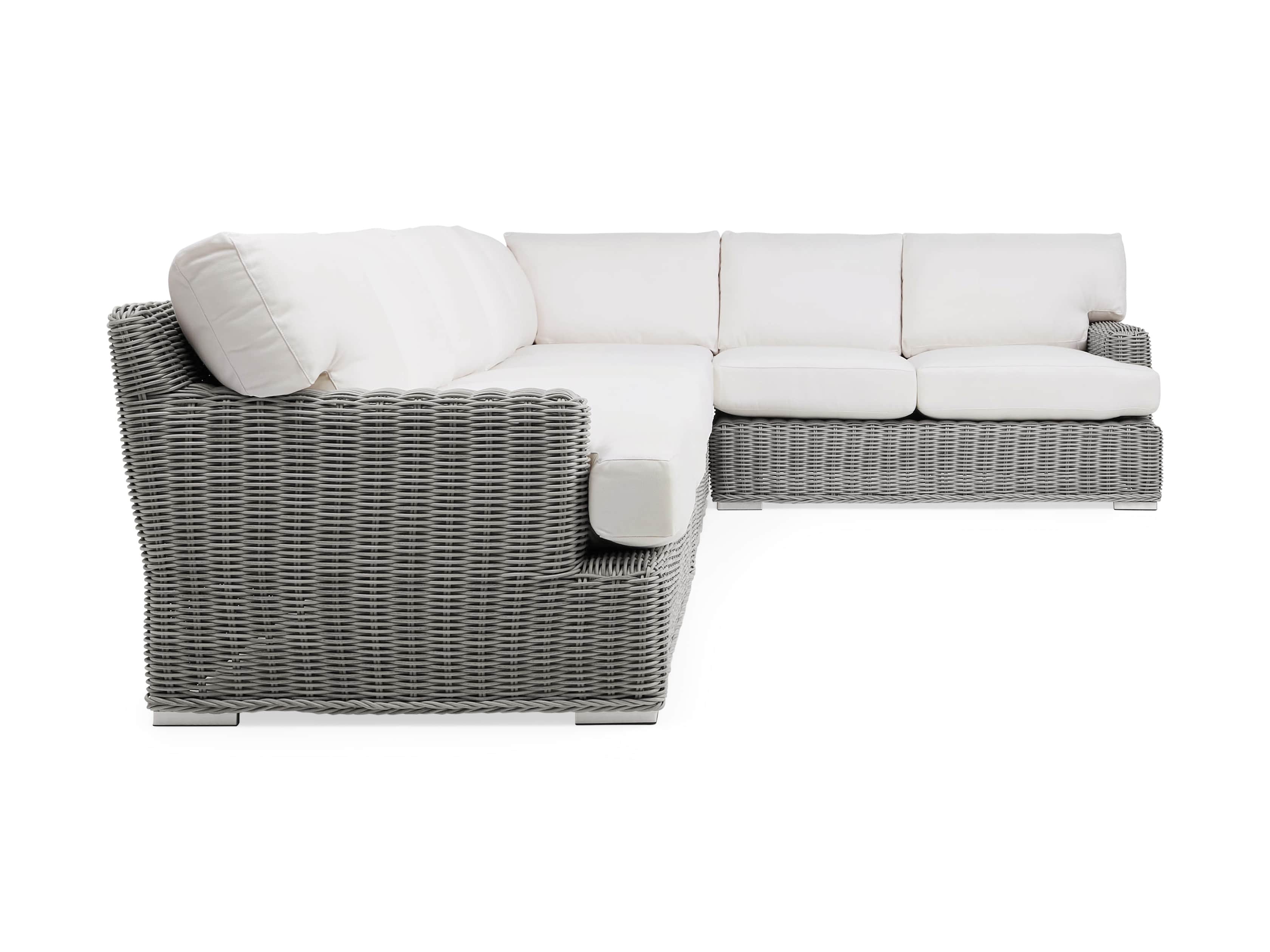 Wyatt Outdoor Five Piece L-Shaped Sectional in Vista Grey