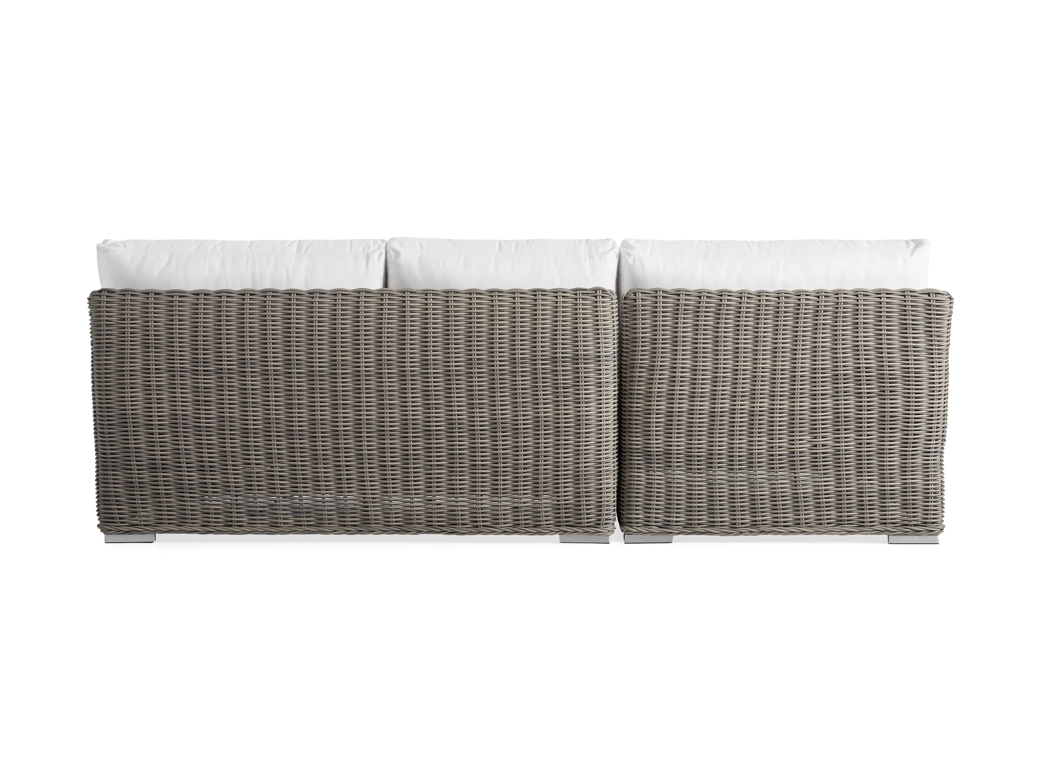 Wyatt Outdoor Two Piece Left Arm Sectional in Weathered Grey, slide 4 of 4