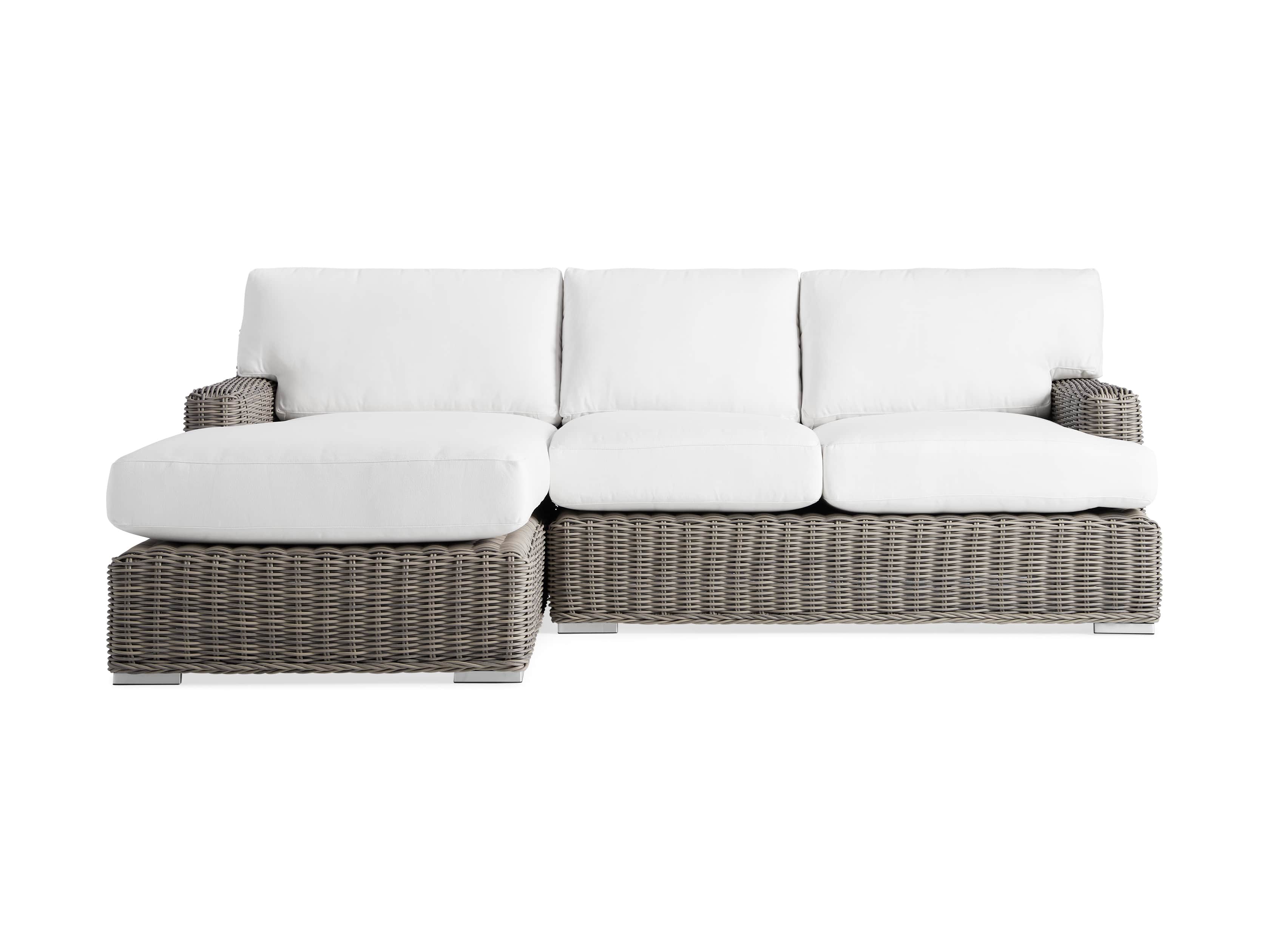 Wyatt Outdoor Two Piece Left Arm Sectional in Weathered Grey, slide 2 of 4