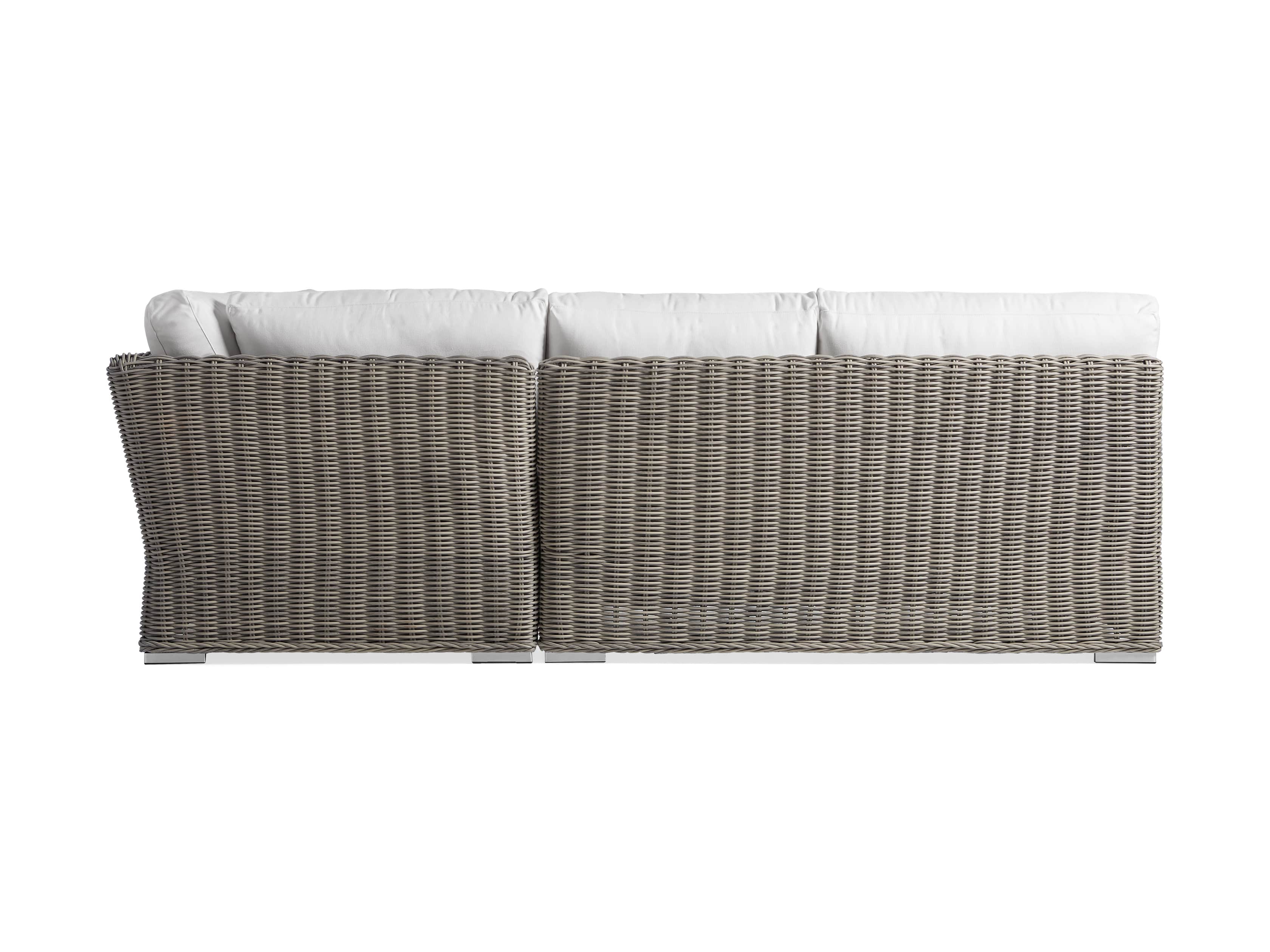 Wyatt Outdoor 3 Piece Sectional in Weathered Grey, slide 4 of 4