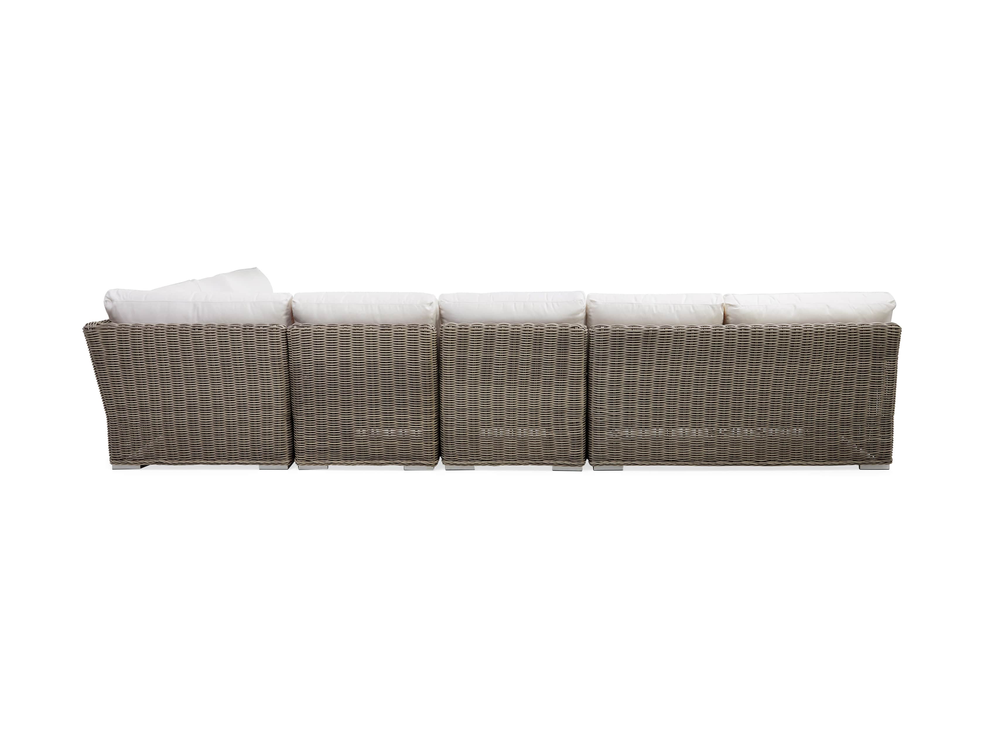 Wyatt Outdoor Five Piece L-Shaped Sectional in Weathered Grey, slide 4 of 4