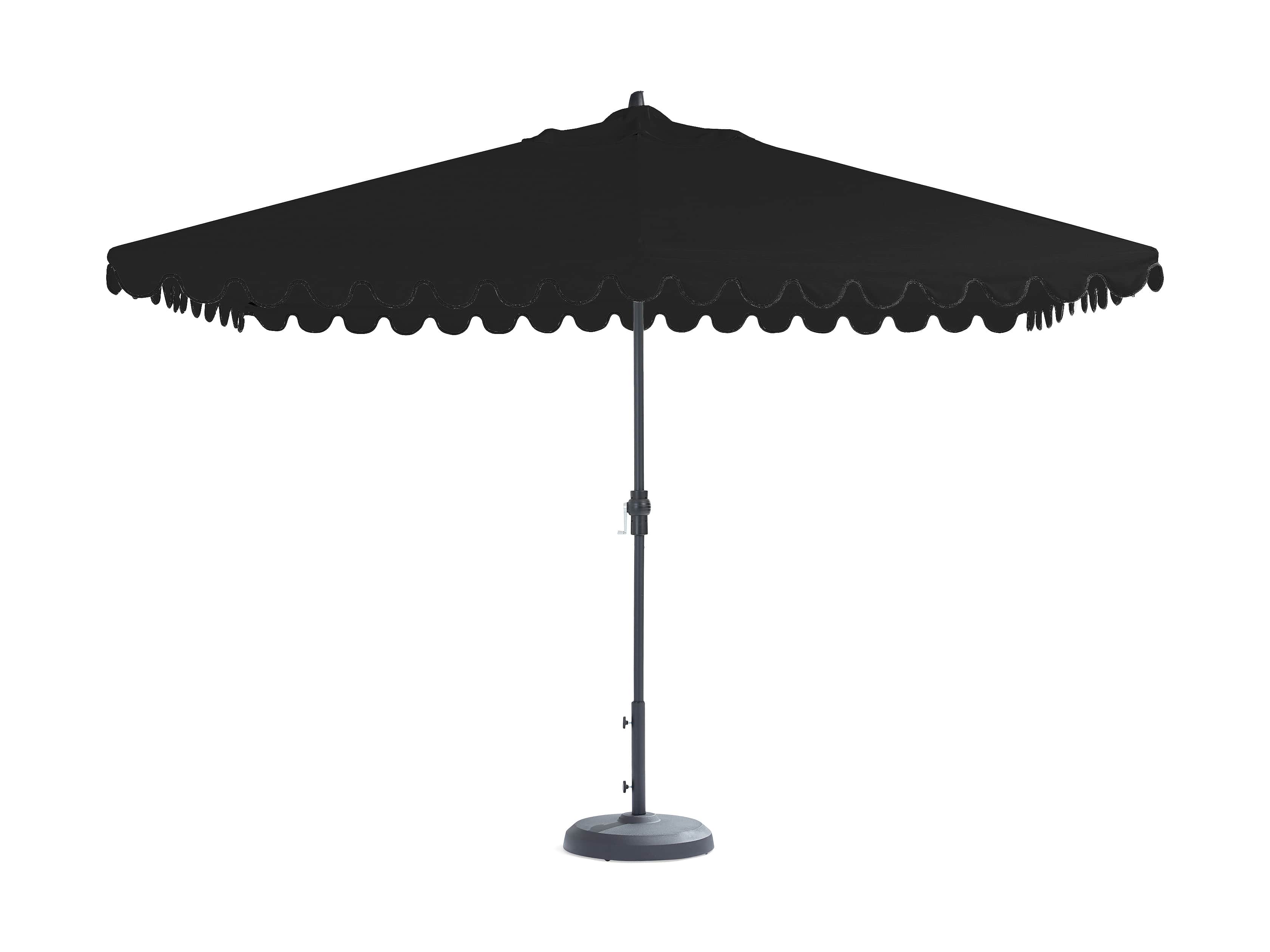 8' X 11' Rectangular Umbrella In Canvas Black With Black Frame, slide 1 of 1