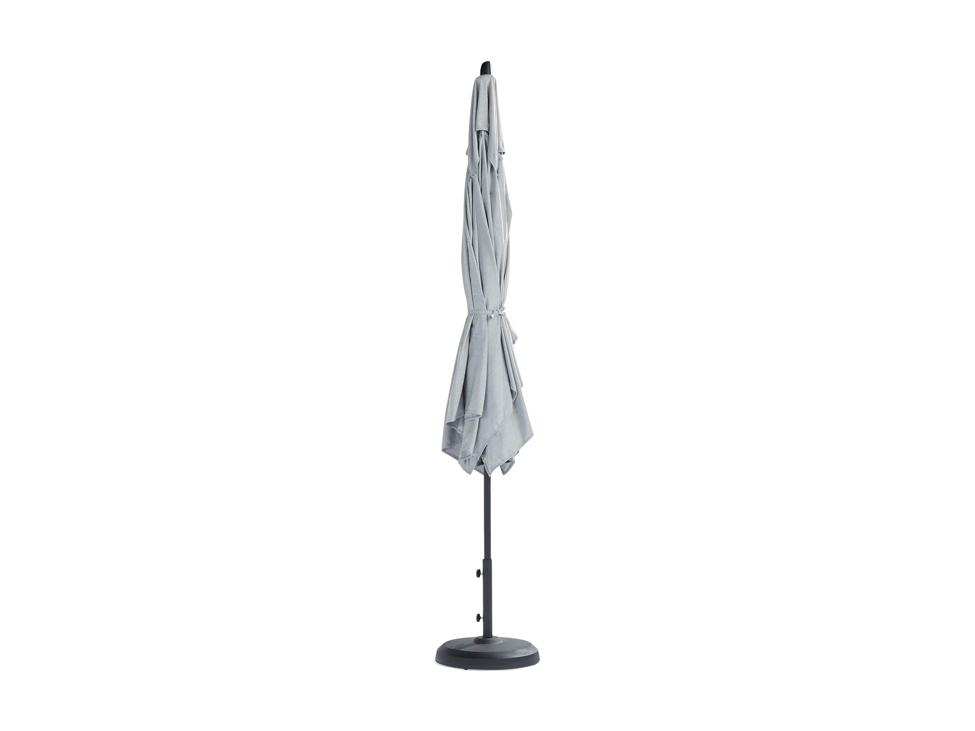 8' x 11' Rectangular Umbrella in Canvas Granite with Black Frame, slide 3 of 4