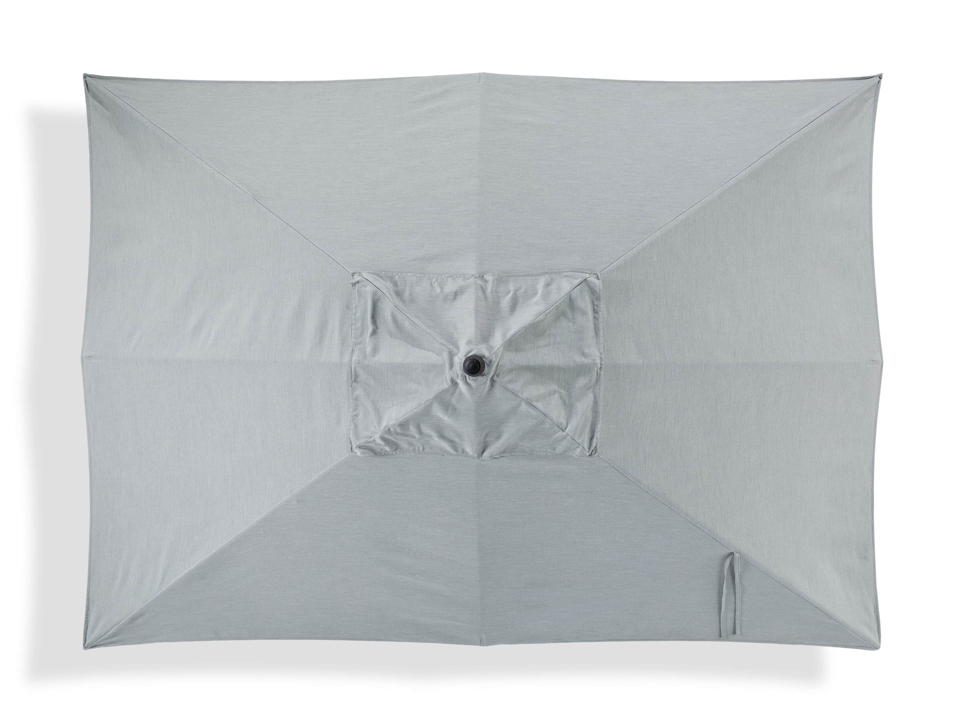 8' x 11' Rectangular Umbrella in Canvas Granite with Black Frame, slide 2 of 4