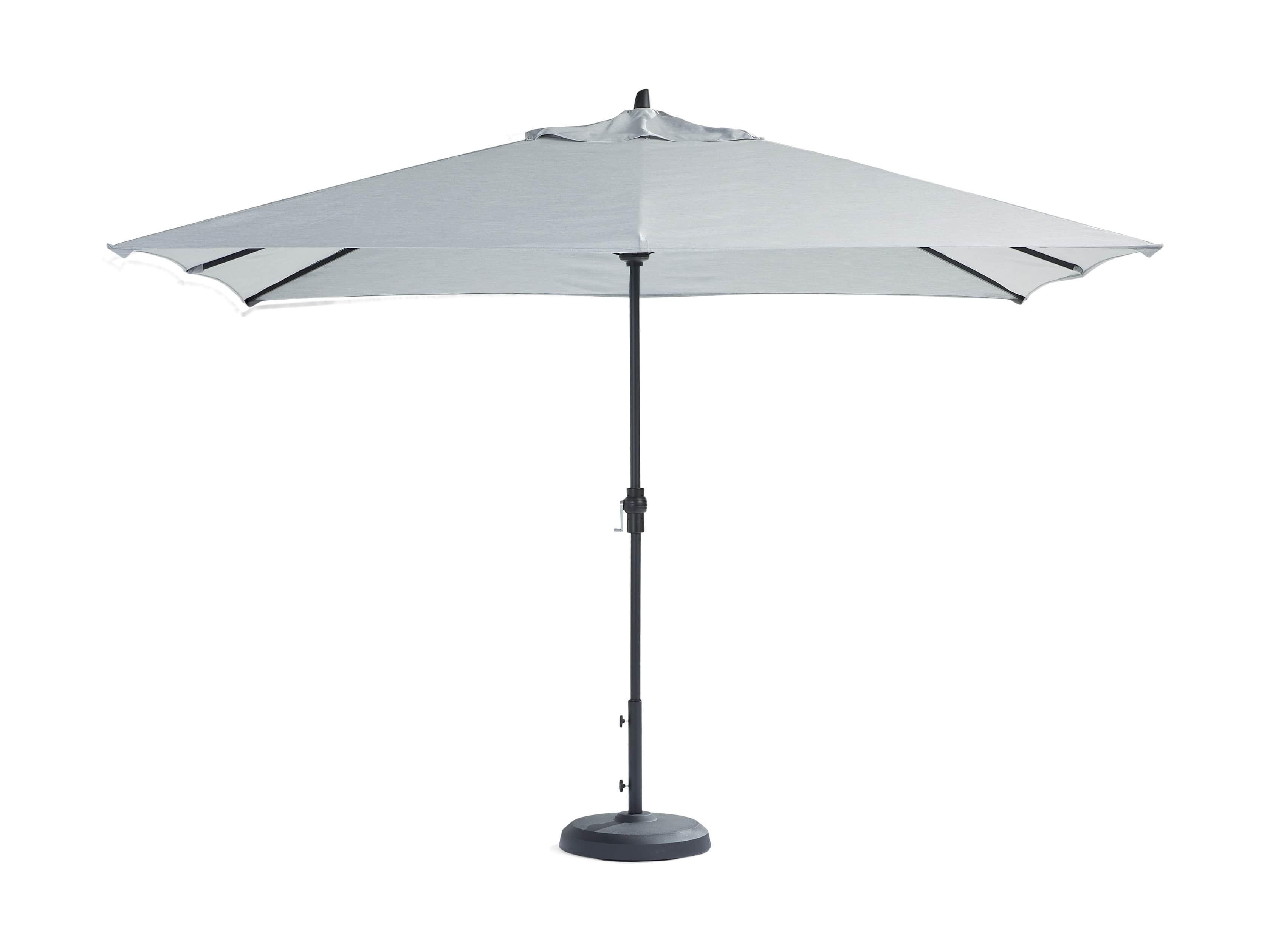 8' x 11' Rectangular Umbrella in Canvas Granite with Black Frame, slide 4 of 4