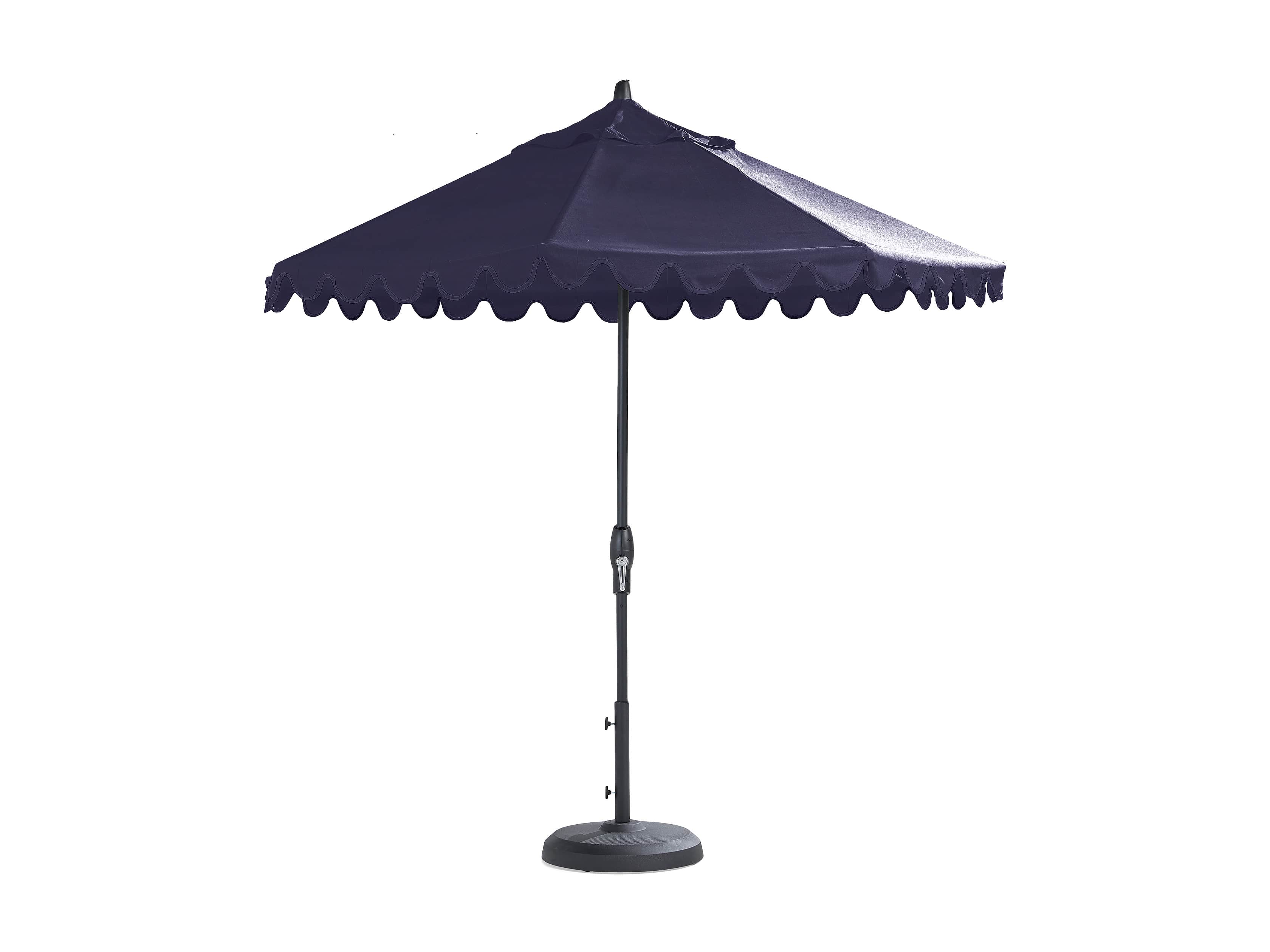 9' Octagonal Umbrella In Canvas Navy With Black Frame, slide 1 of 1
