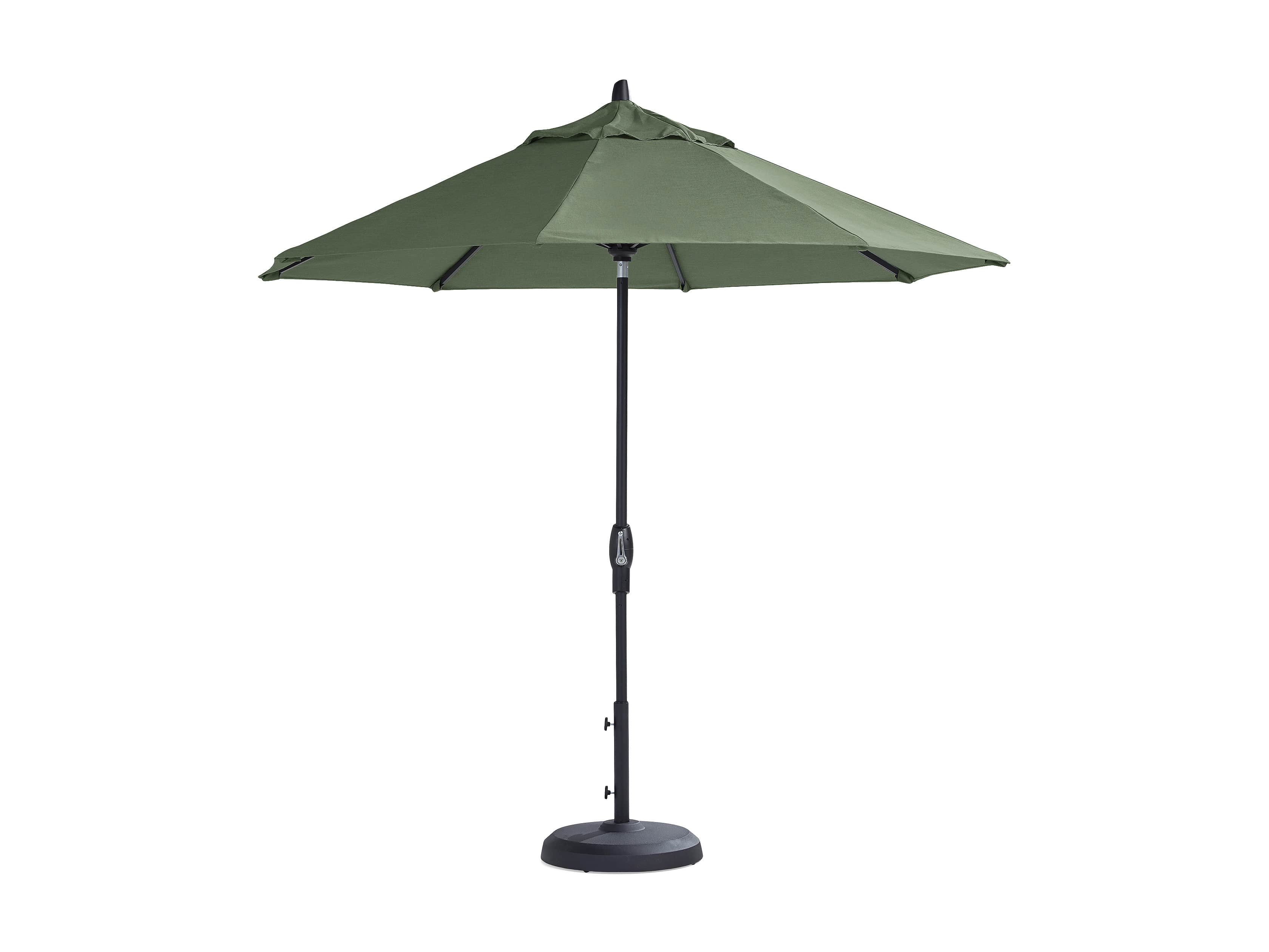 9' Octagonal Umbrella in Canvas Fern with Black Frame