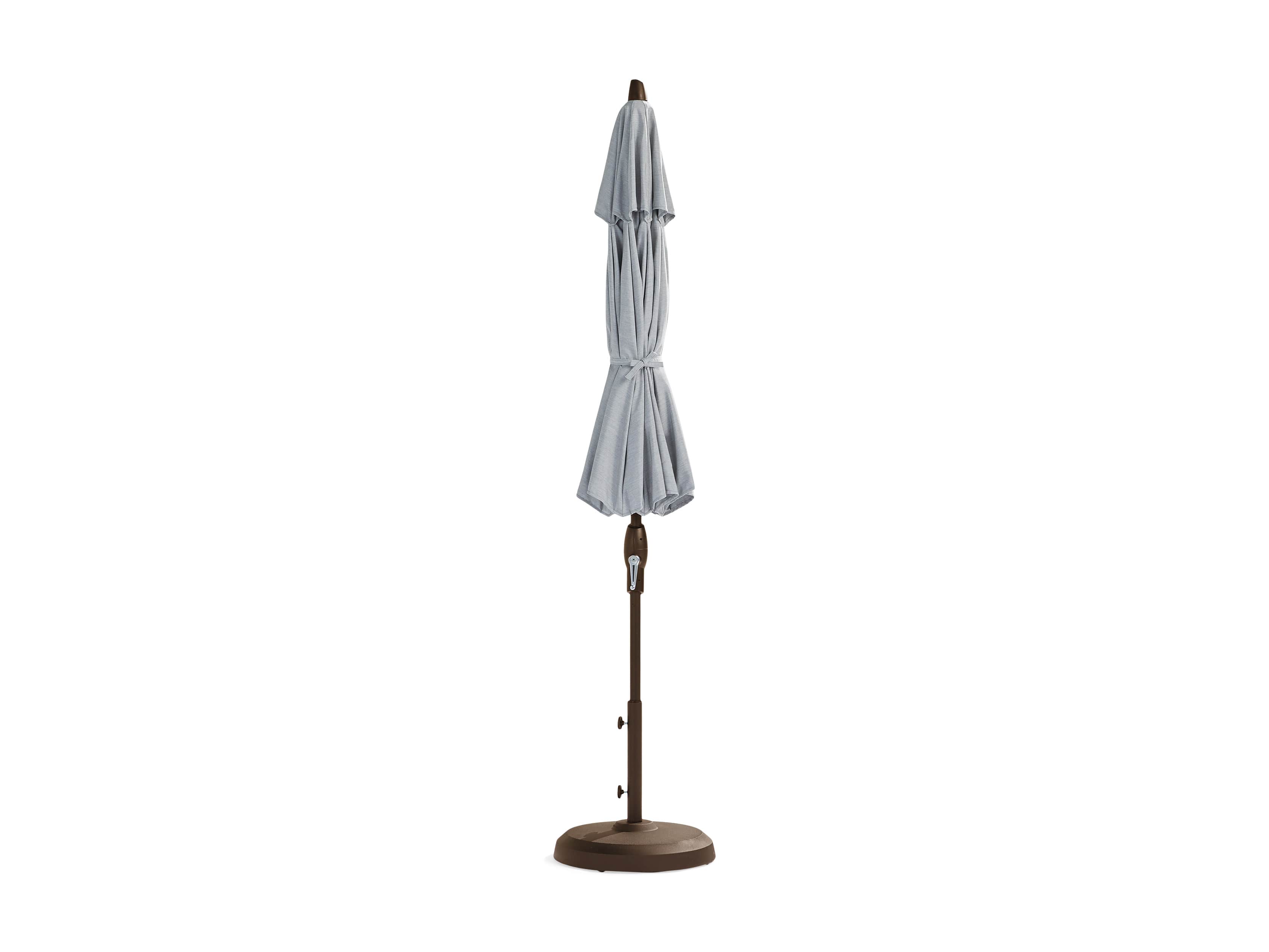 9' Octagonal Umbrella in Canvas Granite with Bronze Frame, slide 2 of 3