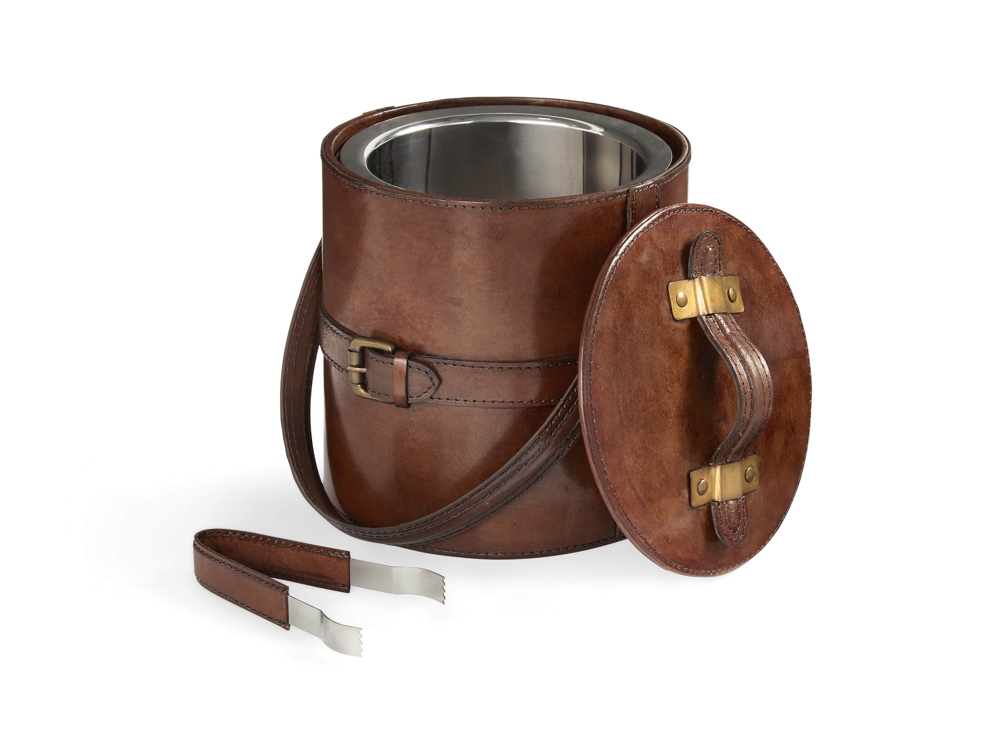 Andres Leather Ice Bucket, slide 3 of 3