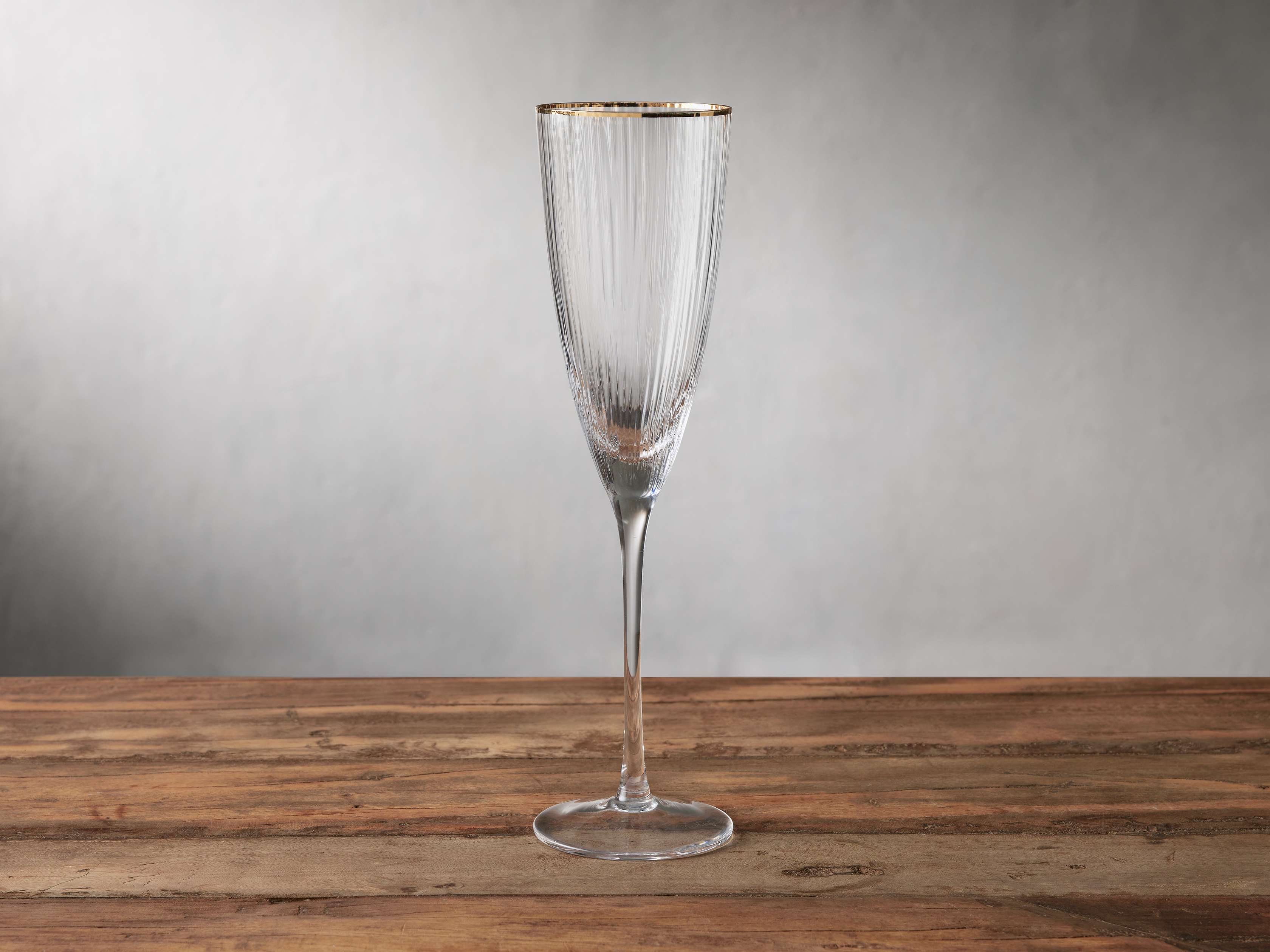 della Champagne Flutes (Set of 4) in Metal Transparent | Arhaus