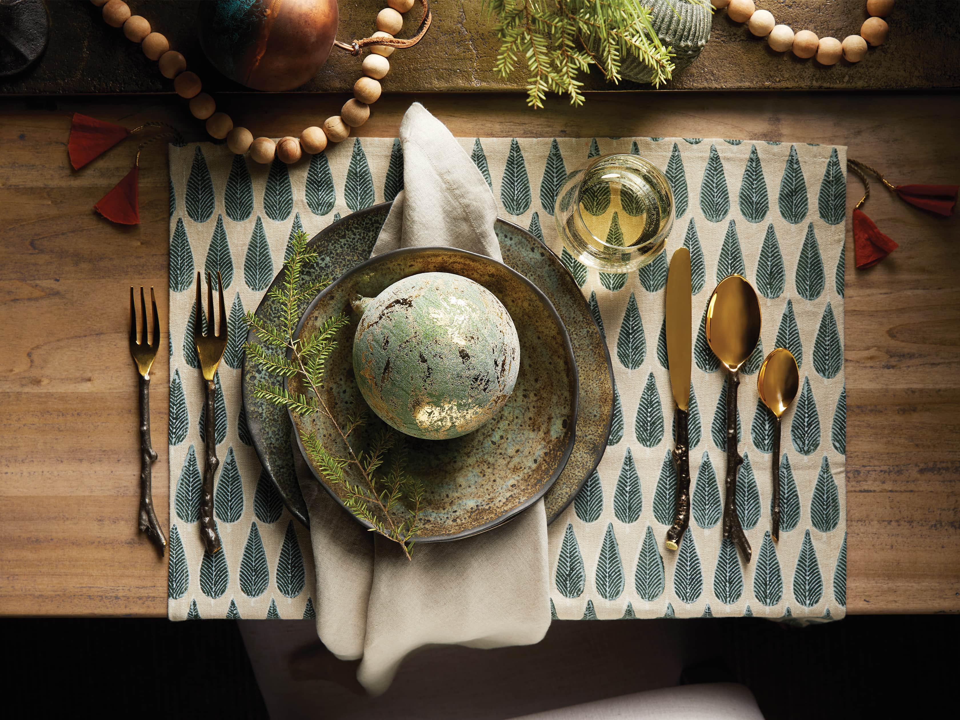 Set of 4 Arbor Print Dinner Napkin, slide 3 of 3