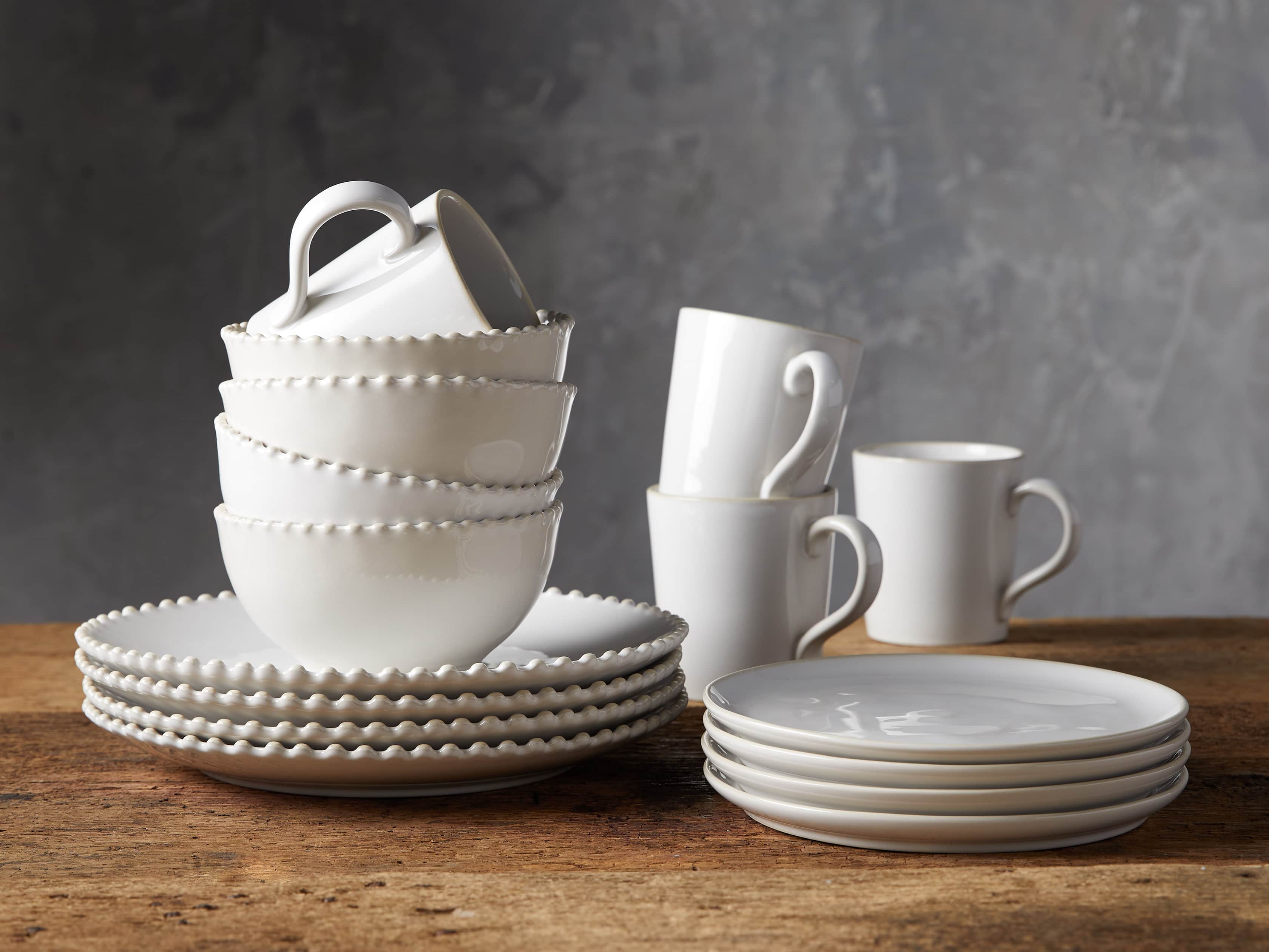 Avignon White Dinnerware (Set of 16), slide 1 of 2