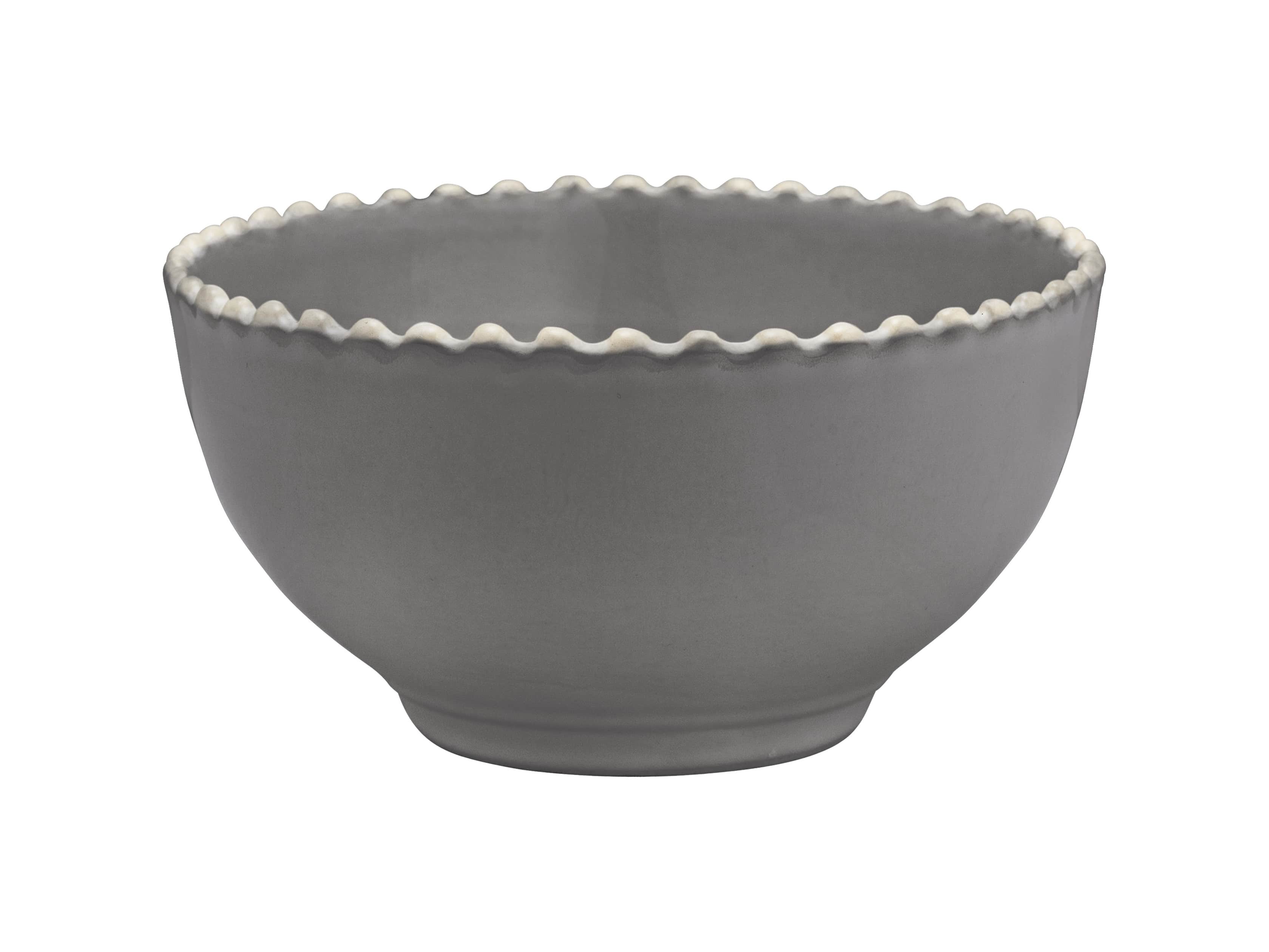 Avignon Grey Cereal Bowl Set with Pearl Trim (Set of 4), slide 2 of 2